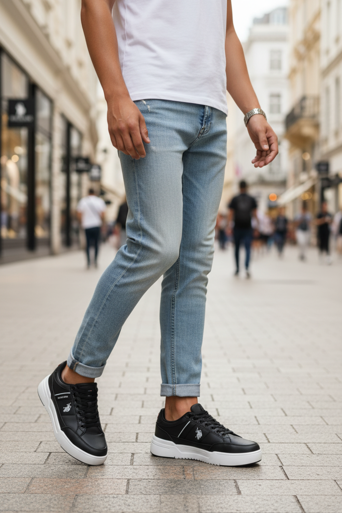 U.S. Polo Assn. NEVADA 5PR Siyah Erkek Sneaker - Görsel 3