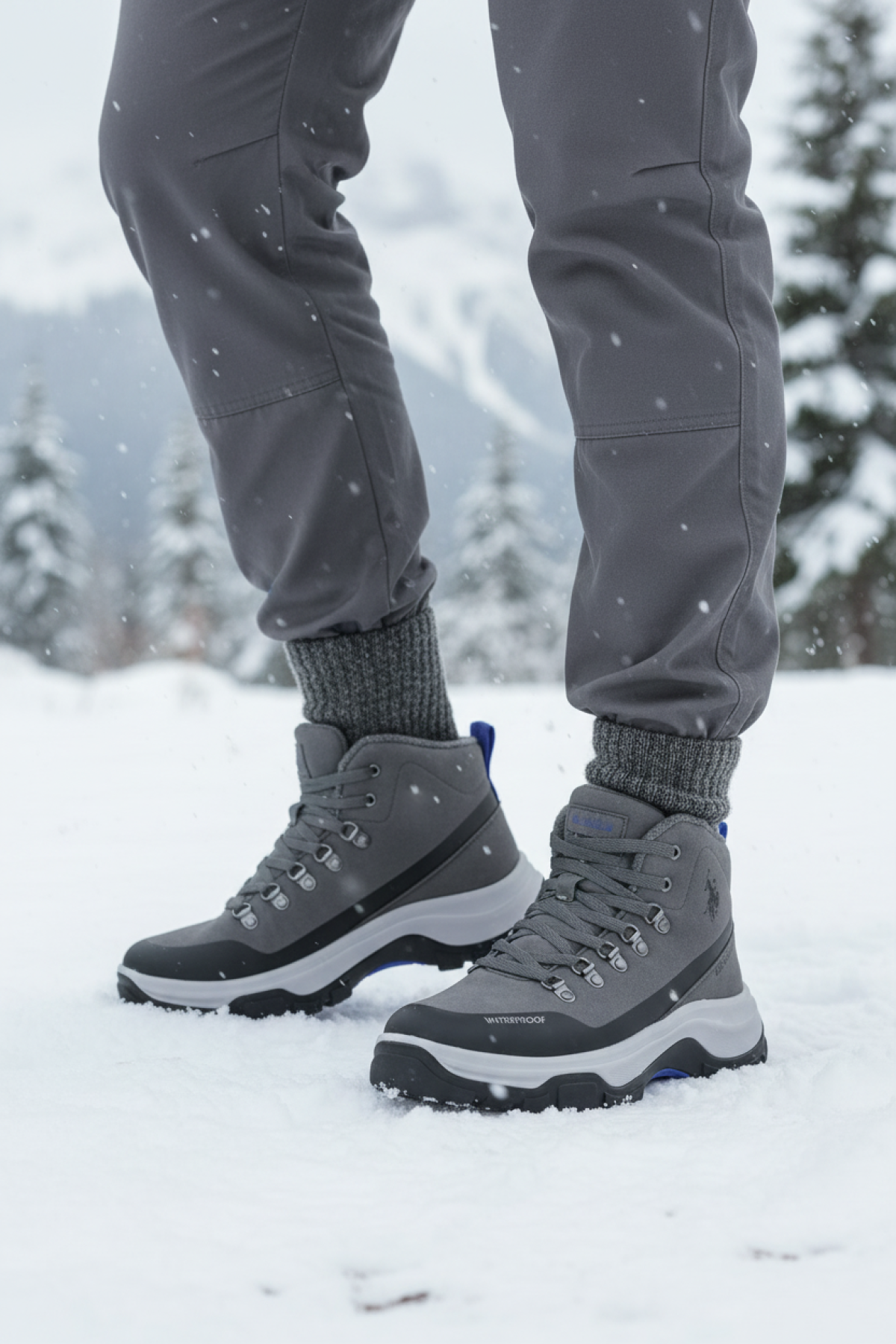 TALIYAH 4PR Gri Erkek Biker Bot - Görsel 3