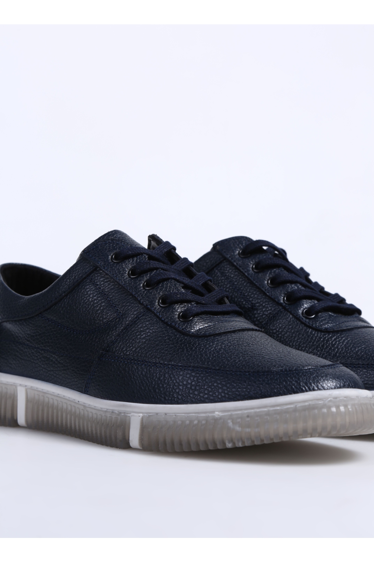 Lacivert Erkek Deri Sneaker YORKE - Görsel 6