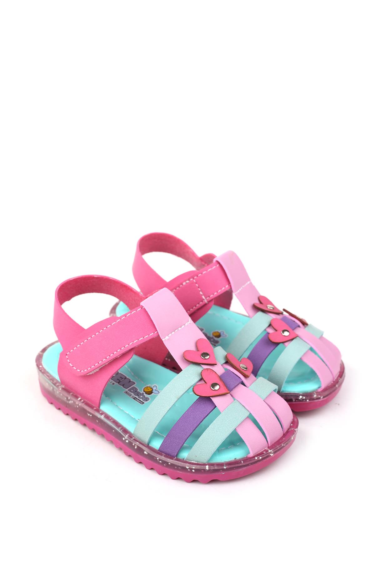 Arzn 4833 Kız Bebek Ortopedik Rahat Taban Sandalet - Görsel 2