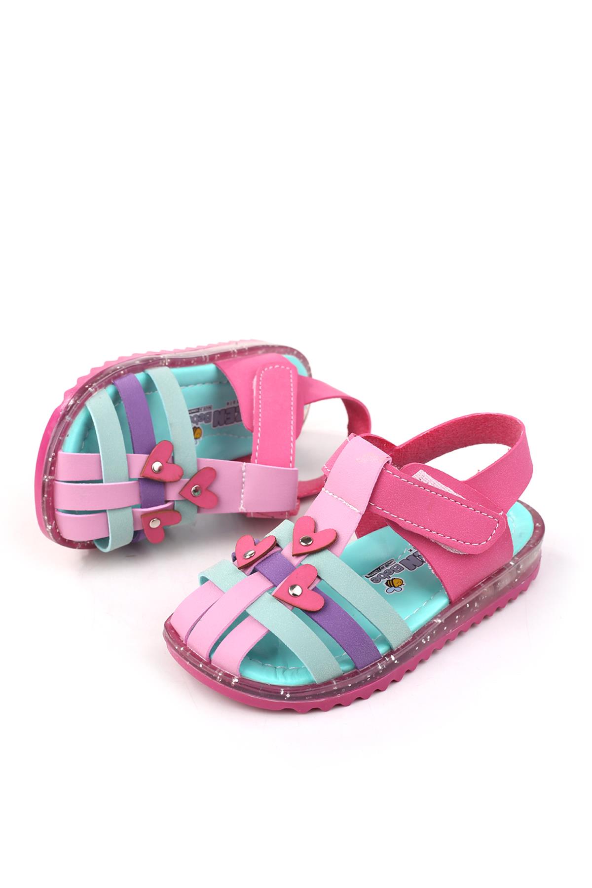 Arzn 4833 Kız Bebek Ortopedik Rahat Taban Sandalet - Görsel 4