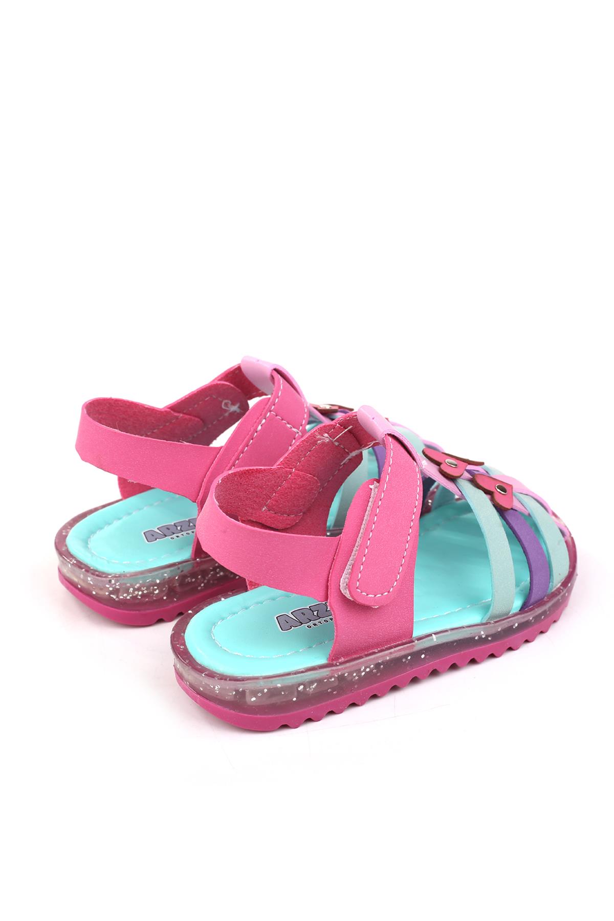 Arzn 4833 Kız Bebek Ortopedik Rahat Taban Sandalet - Görsel 5