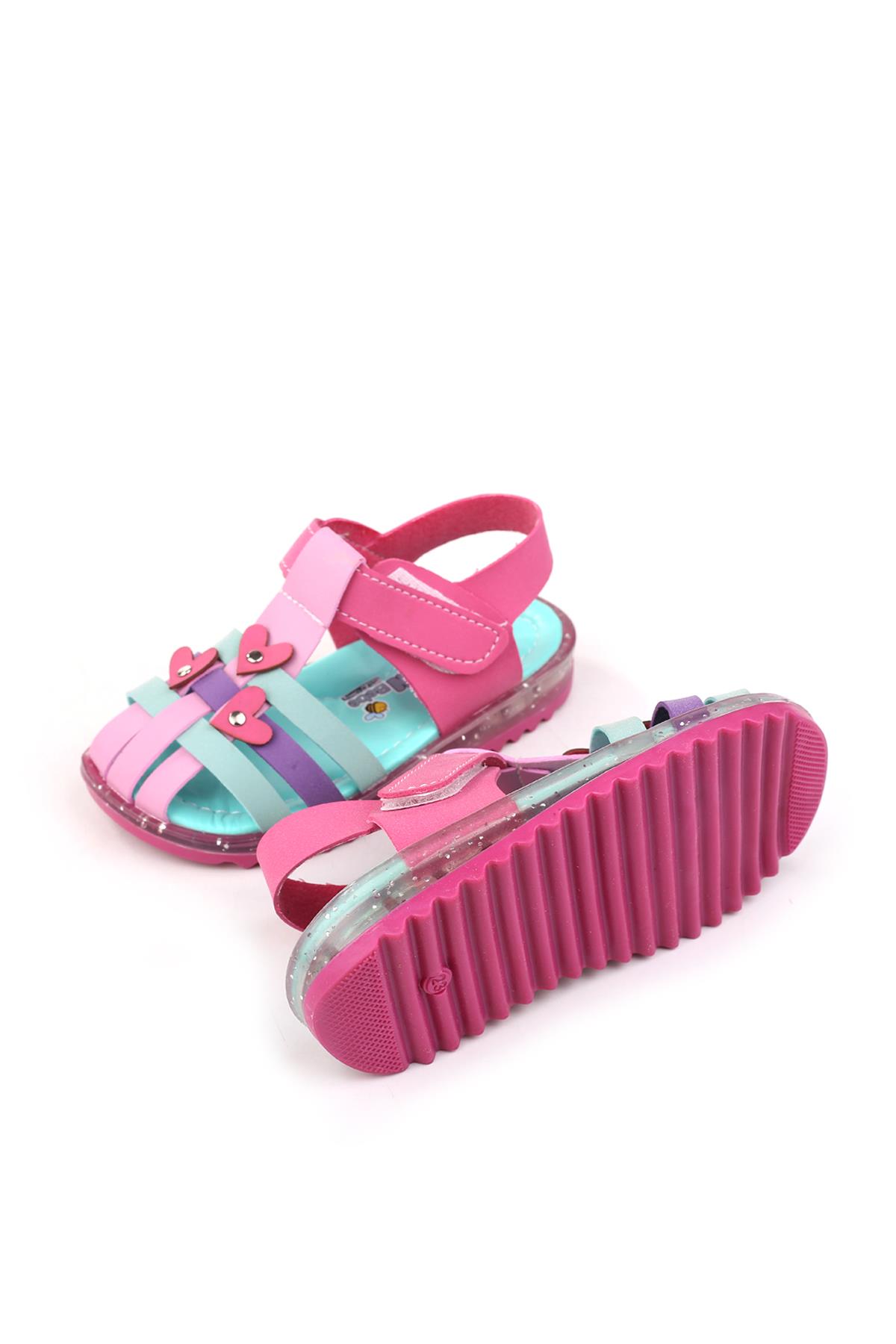 Arzn 4833 Kız Bebek Ortopedik Rahat Taban Sandalet - Görsel 6