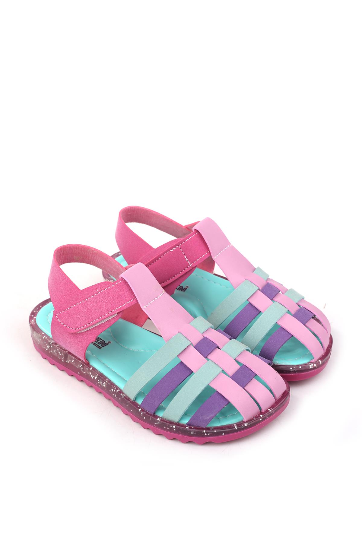 Arzn 4833 Kız Çocuk Ortopedik Rahat Taban Sandalet - Görsel 2
