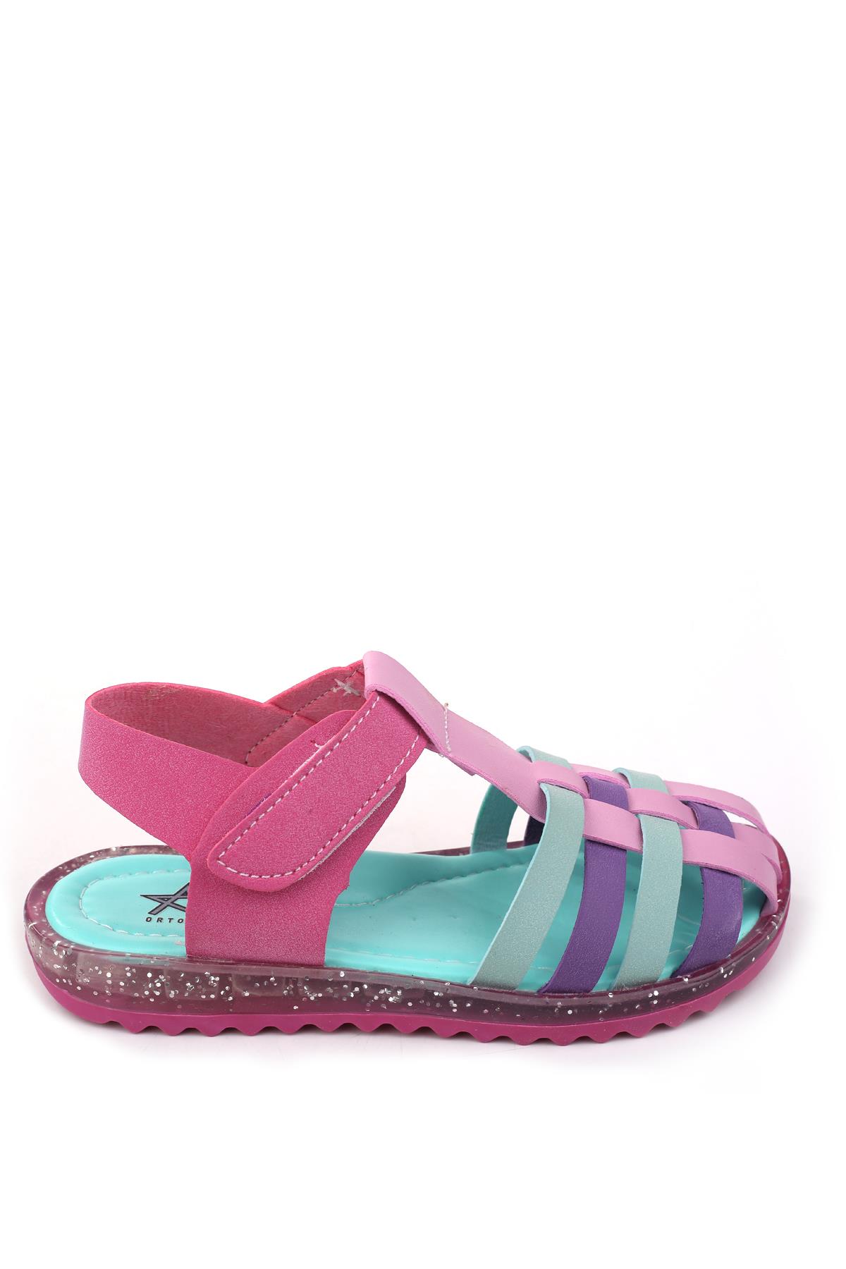 Arzn 4833 Kız Çocuk Ortopedik Rahat Taban Sandalet - Görsel 3