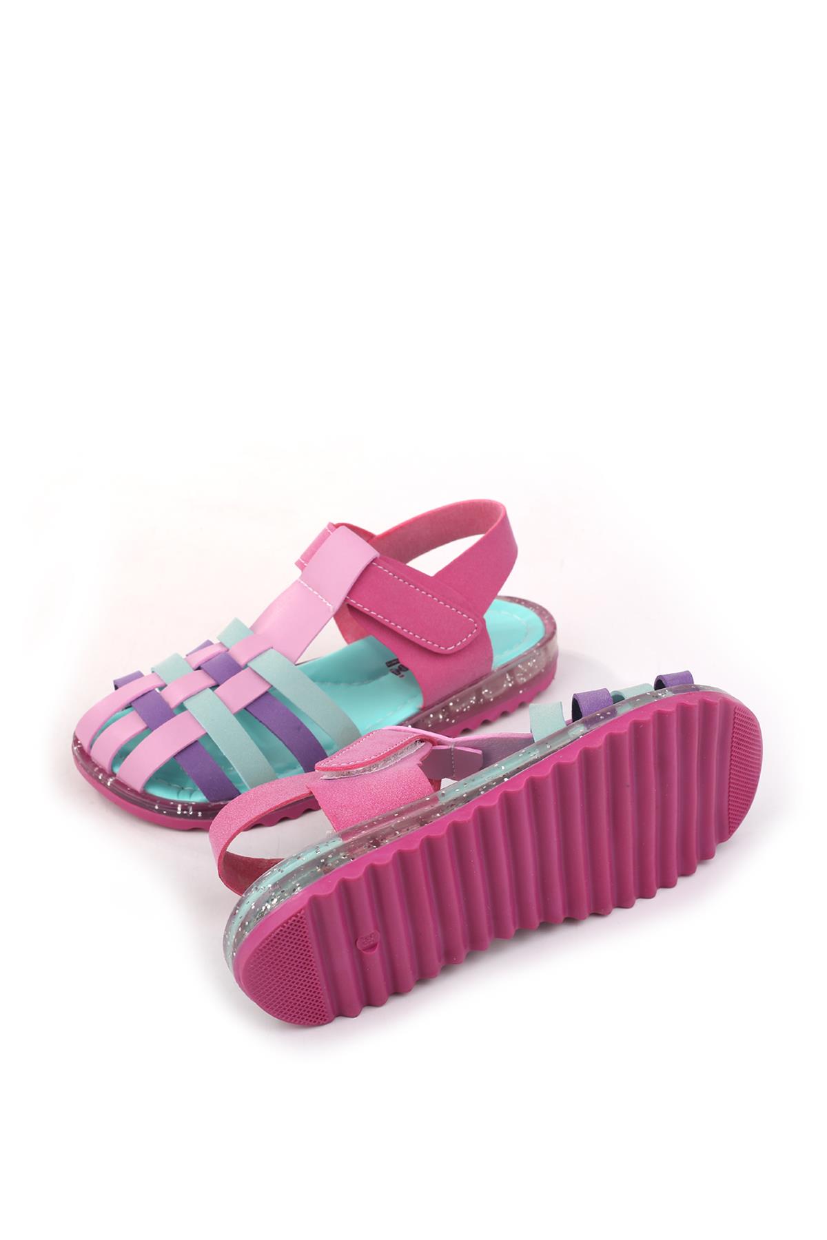 Arzn 4833 Kız Çocuk Ortopedik Rahat Taban Sandalet - Görsel 6