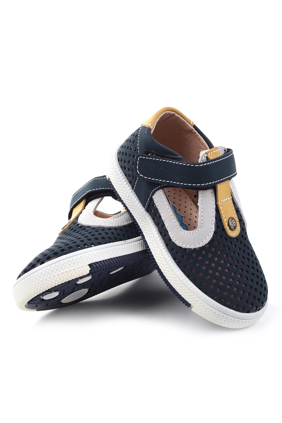 Şirin Bebe 3132 Ortopedik Erkek Bebek İlk Adım Ayakkabı Sandalet - Görsel 5