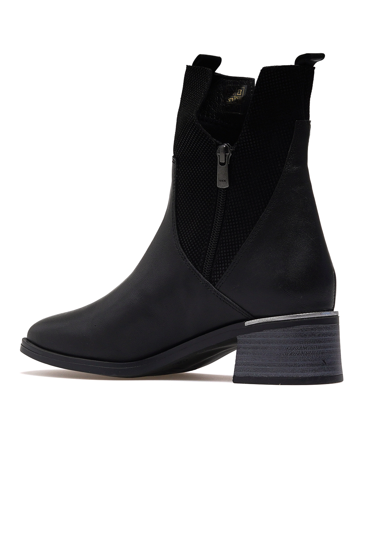 Kadın Hakiki Deri Topuklu Günlük Bot 25k K6130032 Z Siyah - Görsel 4