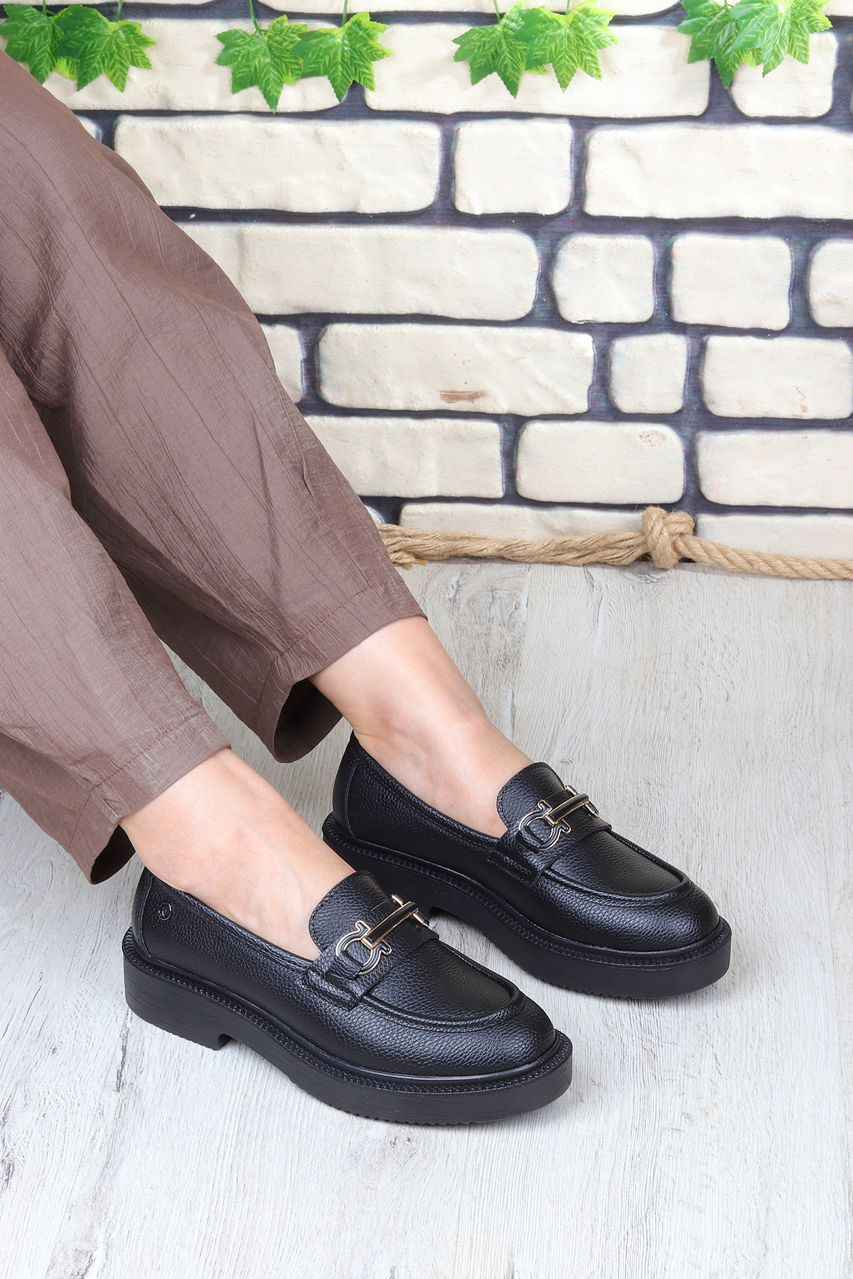 55221 Casual Makosen Loafer Kadın Ayakkabı - Görsel 2