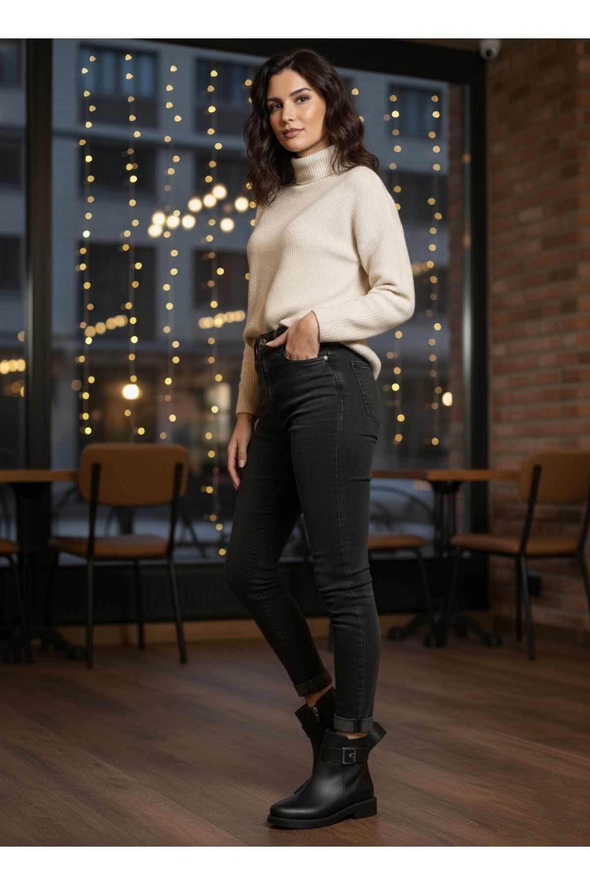 910 Logo Detaylı Günlük Fermuarlı Kadın Bot - Görsel 2