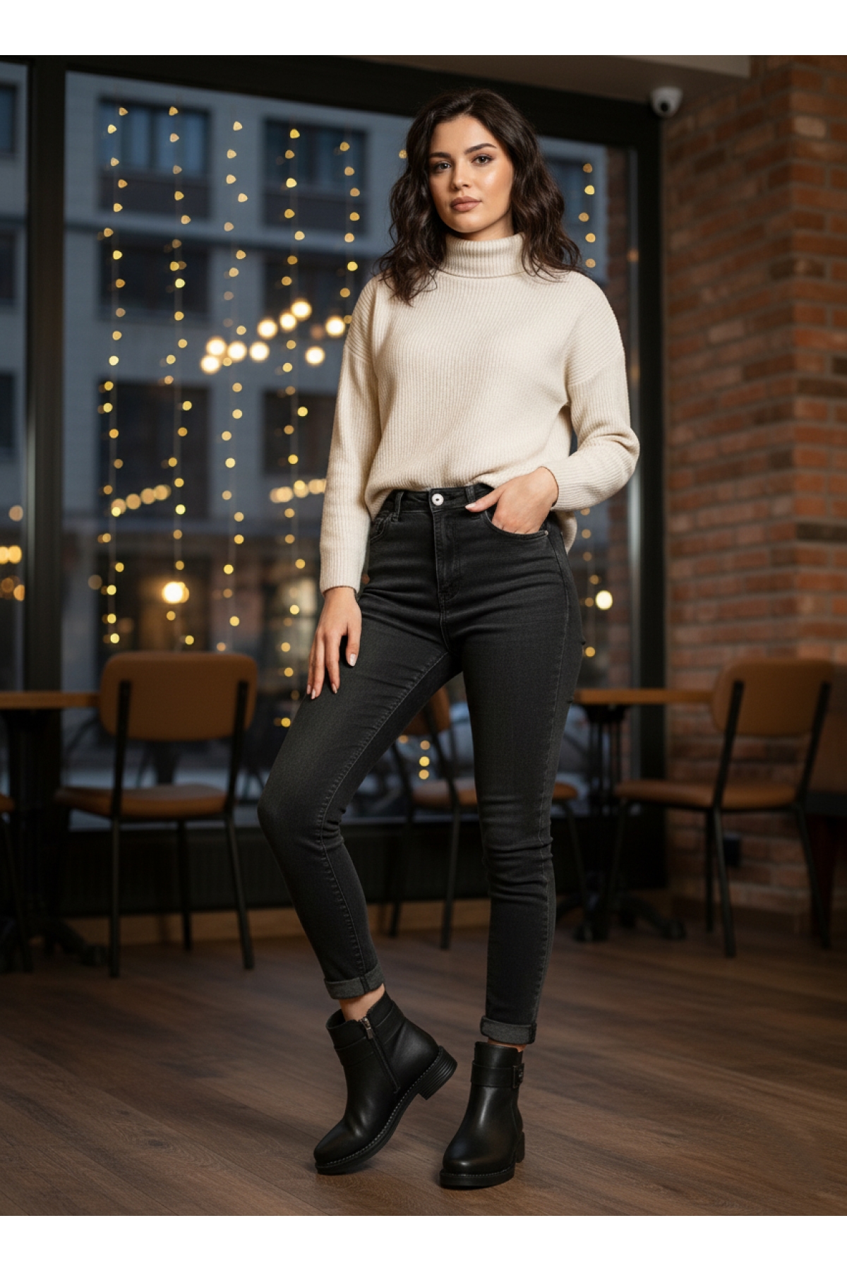 910 Logo Detaylı Günlük Fermuarlı Kadın Bot - Görsel 3