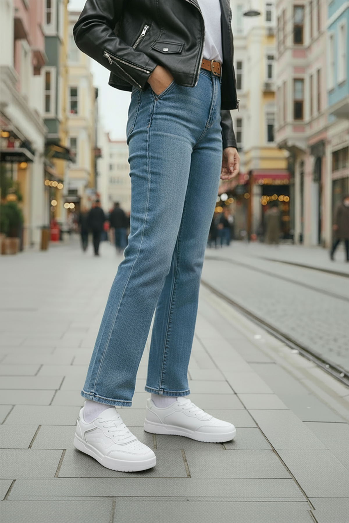 24S-162 5FX Beyaz Kadın Sneaker - Görsel 3