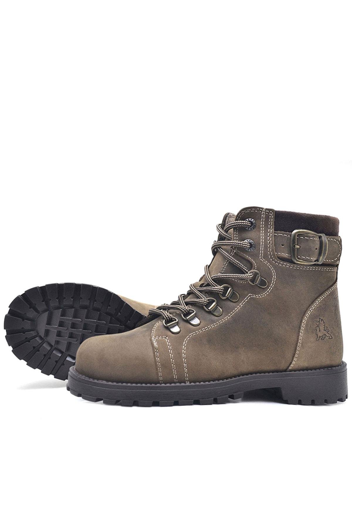 Griffon Hakiki Deri Kum Fermuarlı Kışlık Çocuk Bot - Görsel 6