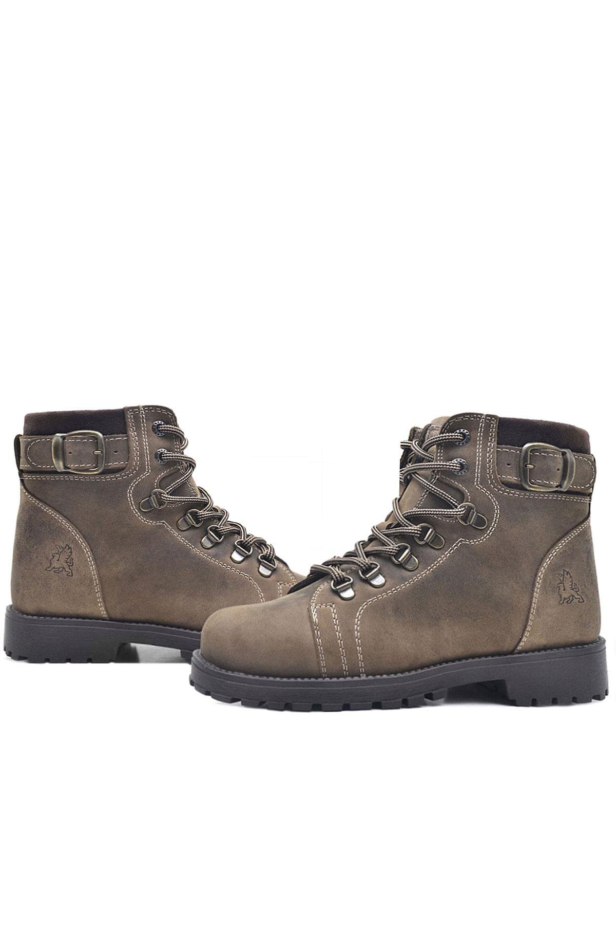 Griffon Hakiki Deri Kum Fermuarlı Kışlık Çocuk Bot - Görsel 7