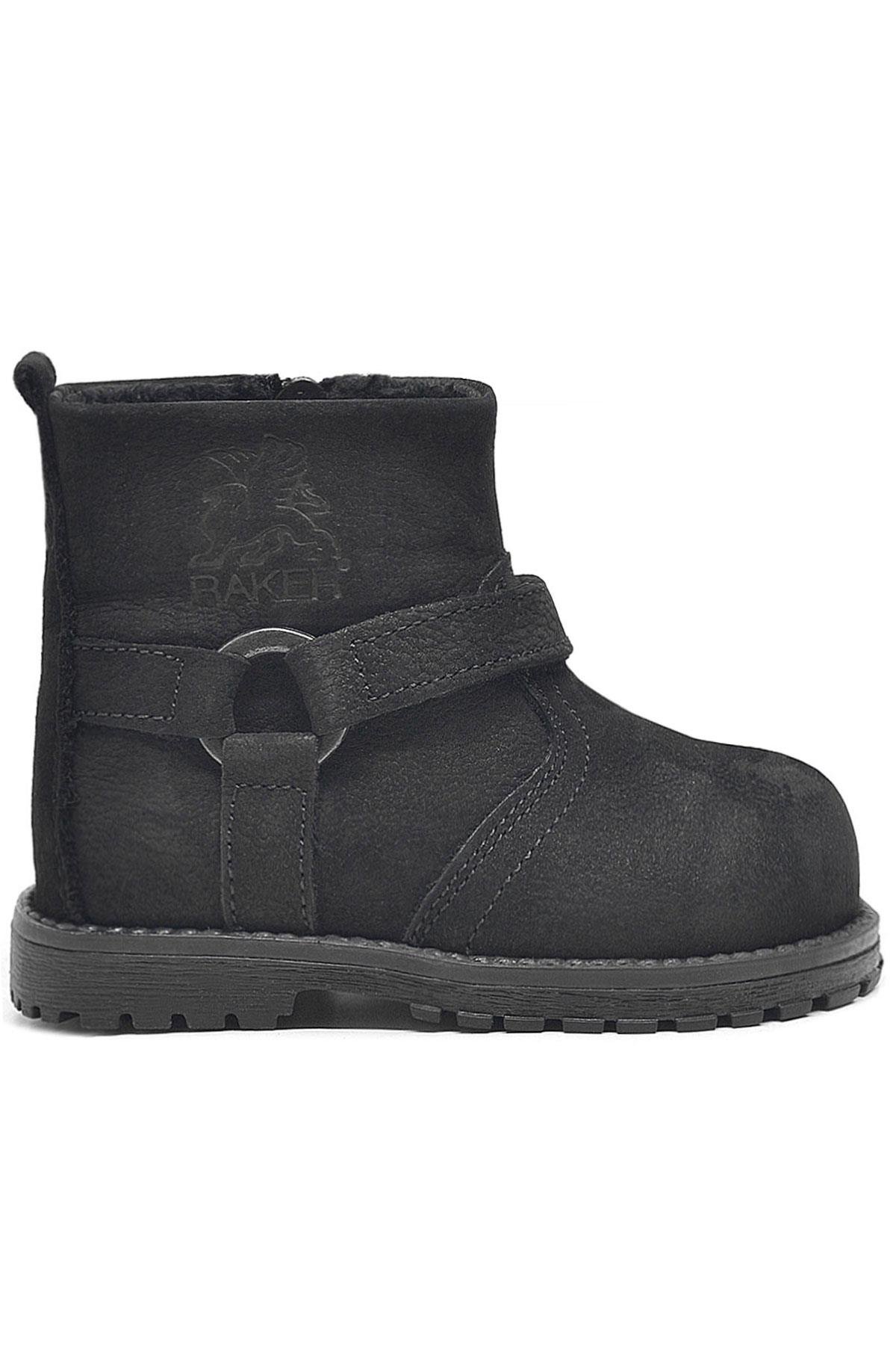 Chiron Hakiki Deri Fermuarlı Kışlık Bebek Bot - Görsel 3