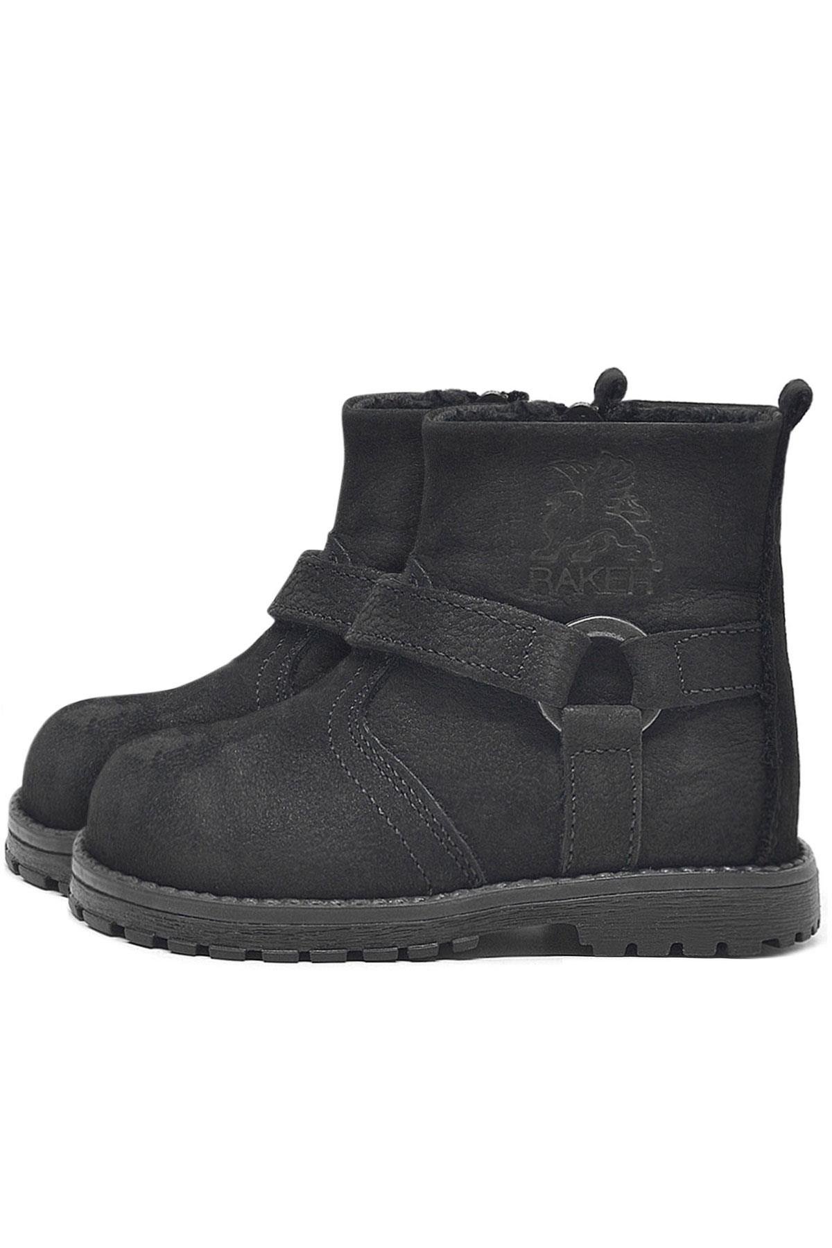 Chiron Hakiki Deri Fermuarlı Kışlık Bebek Bot - Görsel 6