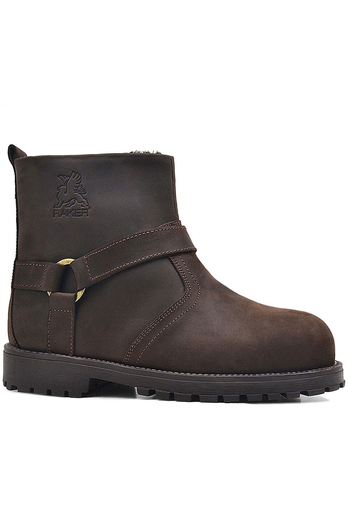 Chiron Hakiki Deri Fermuarlı Kışlık Çocuk Botu - Görsel 2