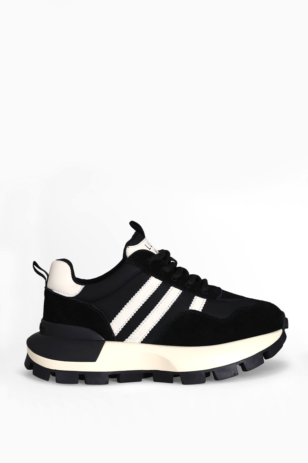 122230053 Tatum Kadın Hakiki Deri Klasik Sneaker Siyah - Görsel 2