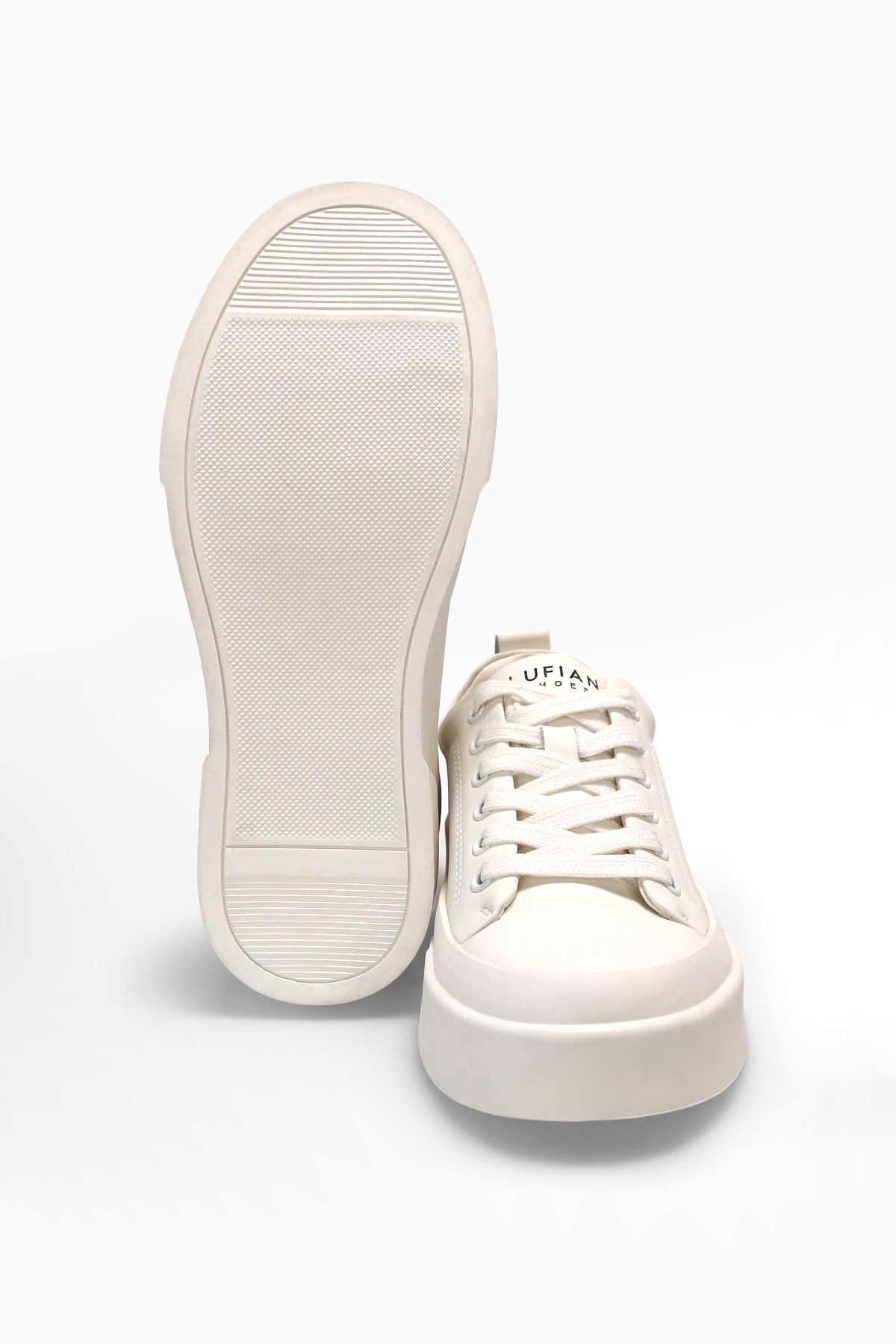 122230055 Mia Kadın Hakiki Deri Klasik Sneaker Beyaz - Görsel 4