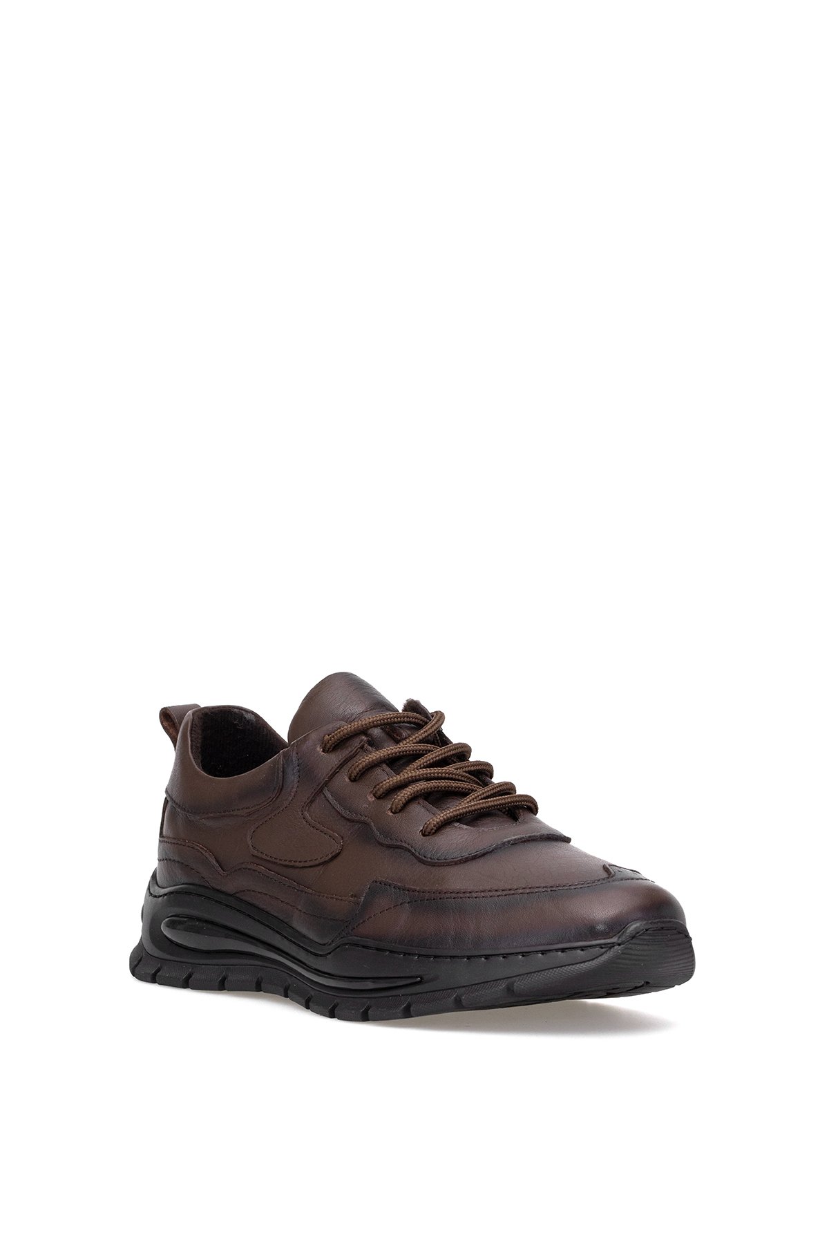 Elit MZV291C Erkek Hakiki Deri Casual Ayakkabı Kahverengi - Görsel 3