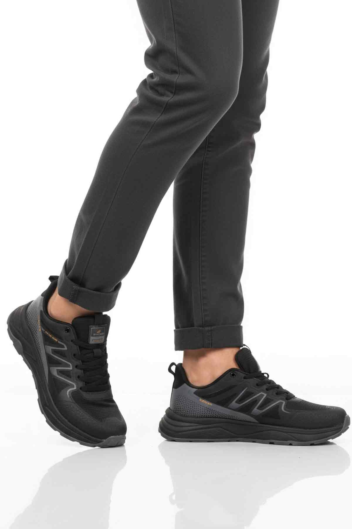 Siyah Bağcıklı Erkek Spor Ayakkabı BST-2002 M - Görsel 2