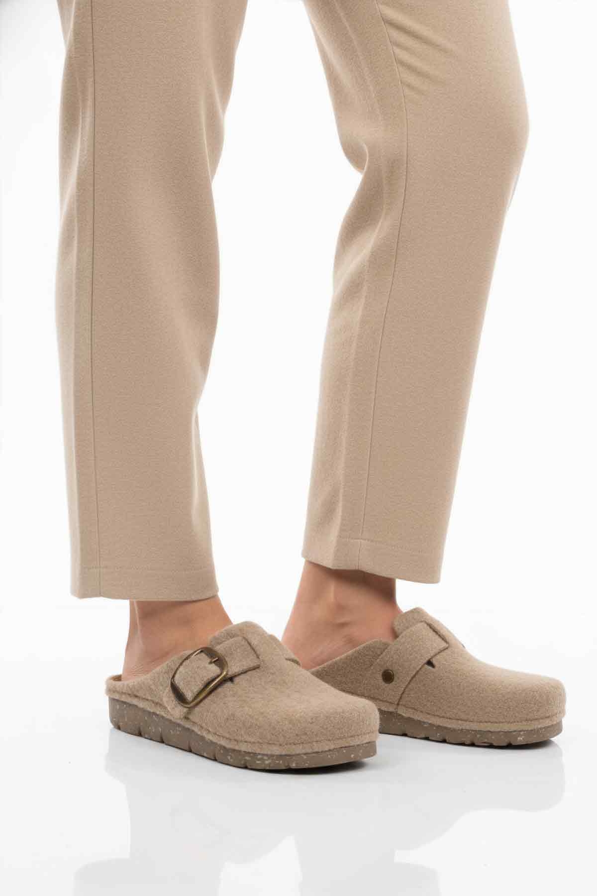 Camel Keçe Anatomik Kadın Ev Terliği K-117.005 Z - Görsel 2