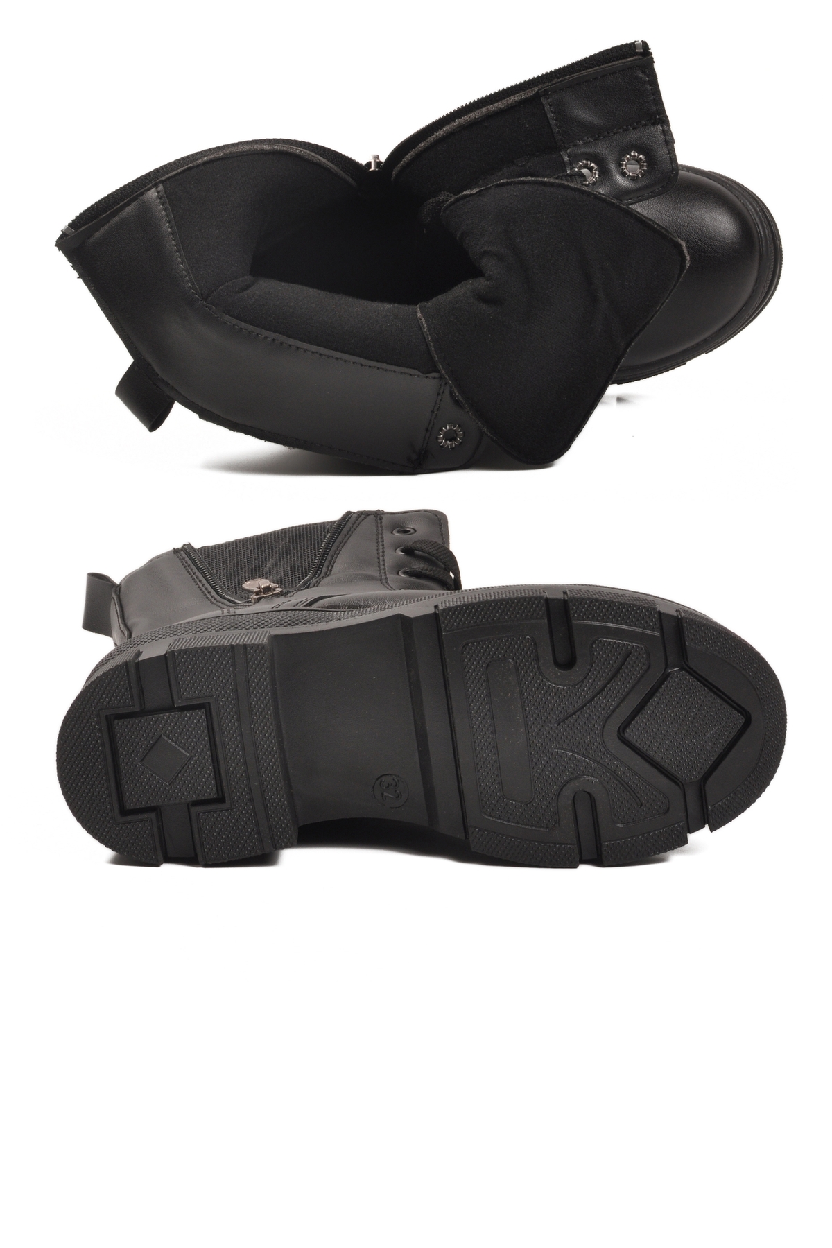 Siyah Cilt İçi Polarlı Kaymaz Taban Kız Çocuk Bot G-1001 F Frmr - Görsel 6