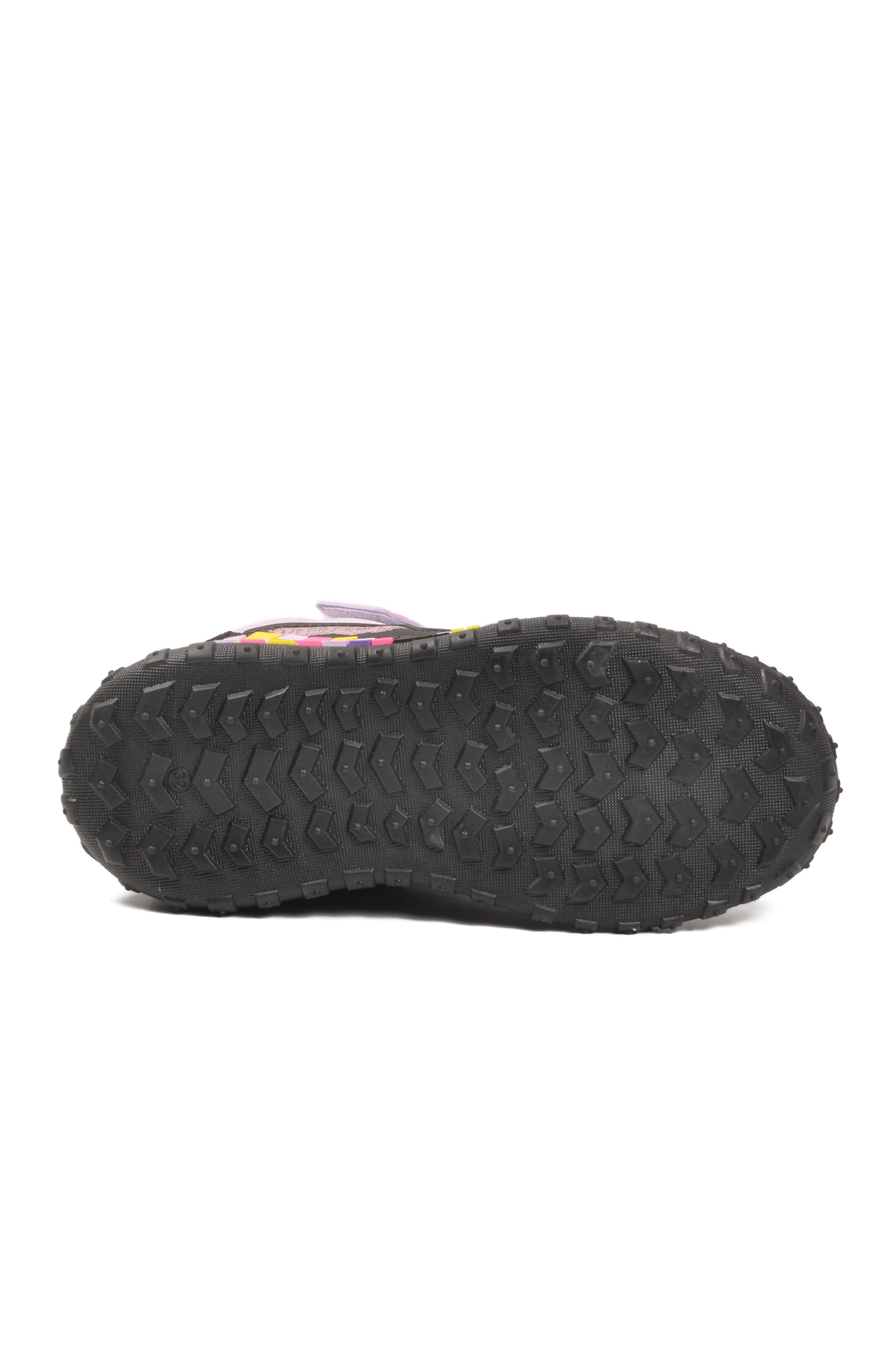 Siyah Lila Cırtlı Kaymaz Kız Çocuk Spor Ayakkabı 811 F - Görsel 6