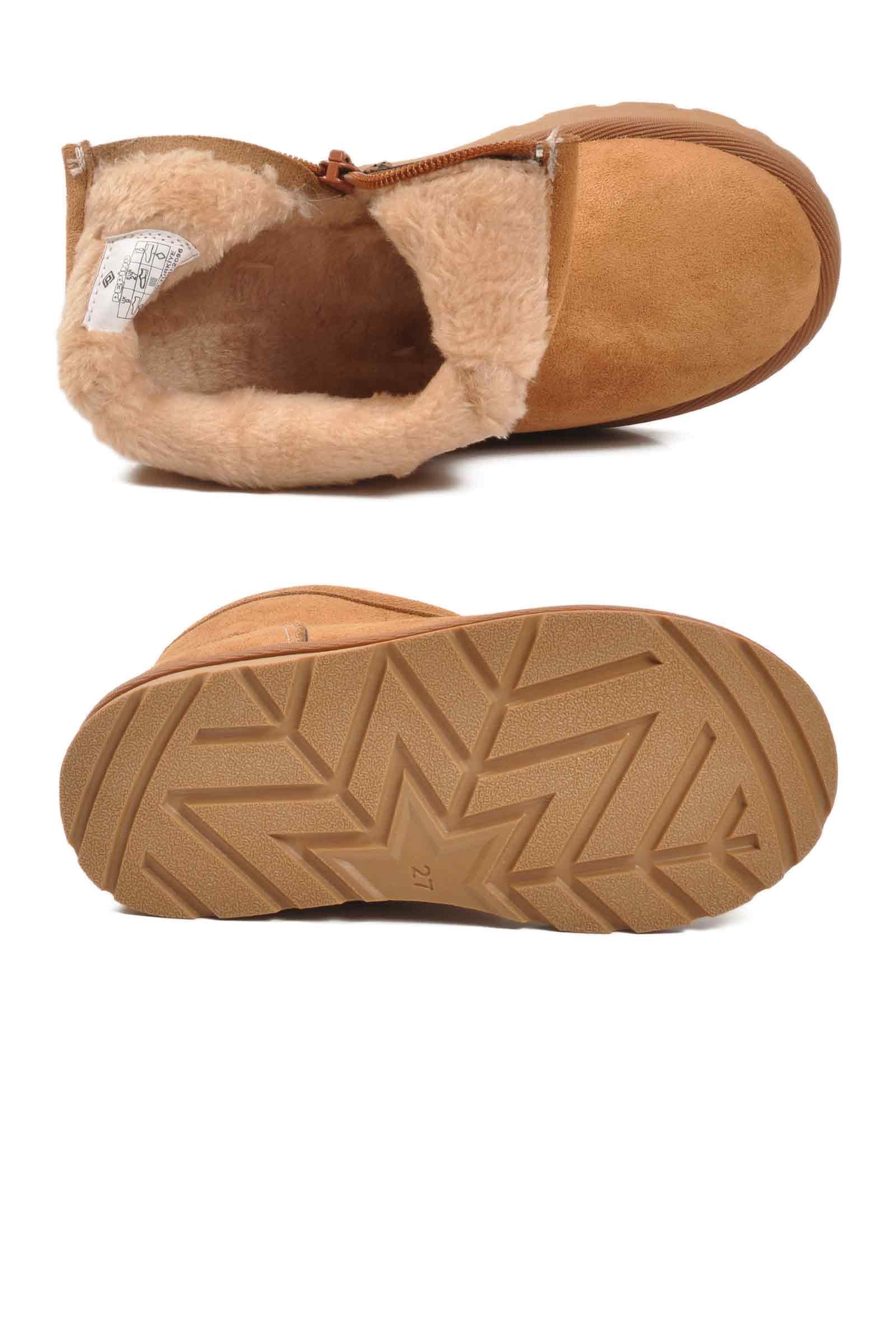 Taba İçi Kürklü Fermuarlı Kız Çocuk Bot 2096 P - Görsel 6