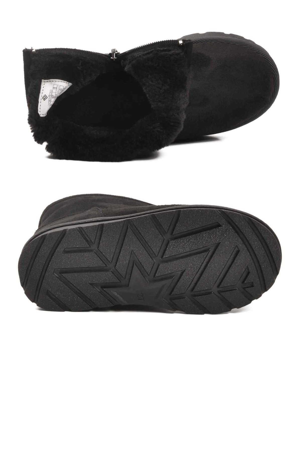 Siyah İçi Kürklü Fermuarlı Kız Çocuk Bot 2096 P - Görsel 6