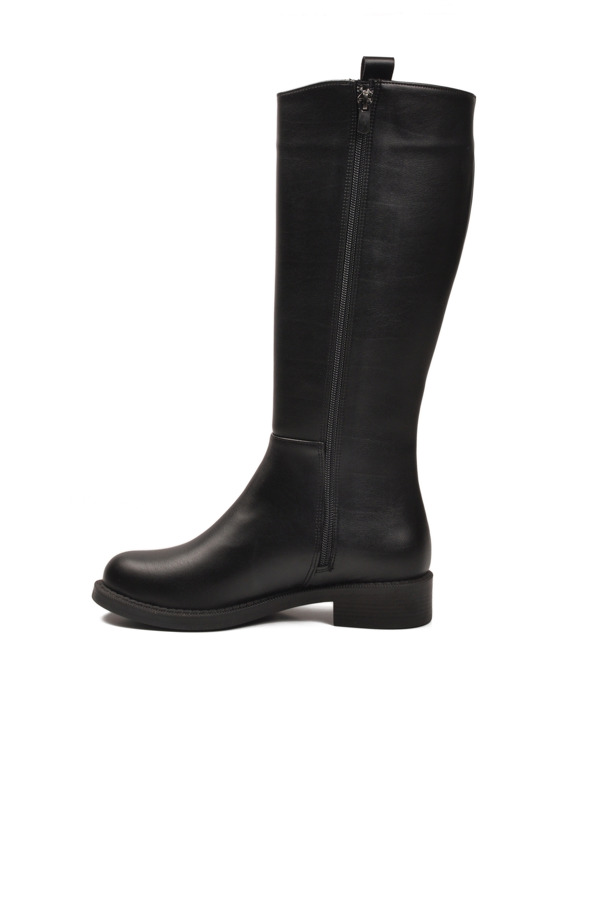 Siyah Cilt İçi Polarlı Fermuarlı Kadın Çizme 224578 Z - Görsel 5