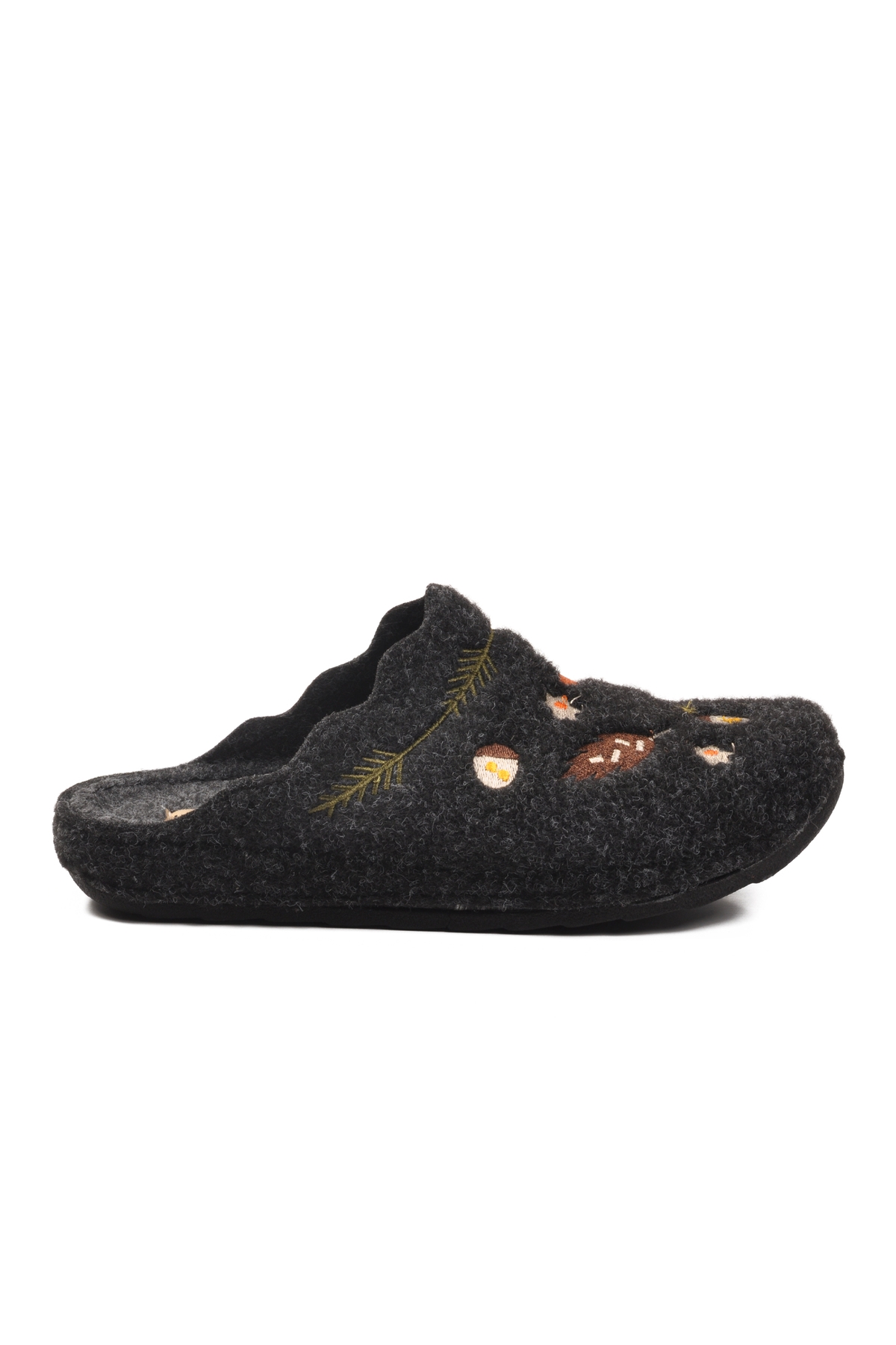 Siyah Keçe Anatomik Kadın Ev Terliği K-9561 Z - Görsel 3