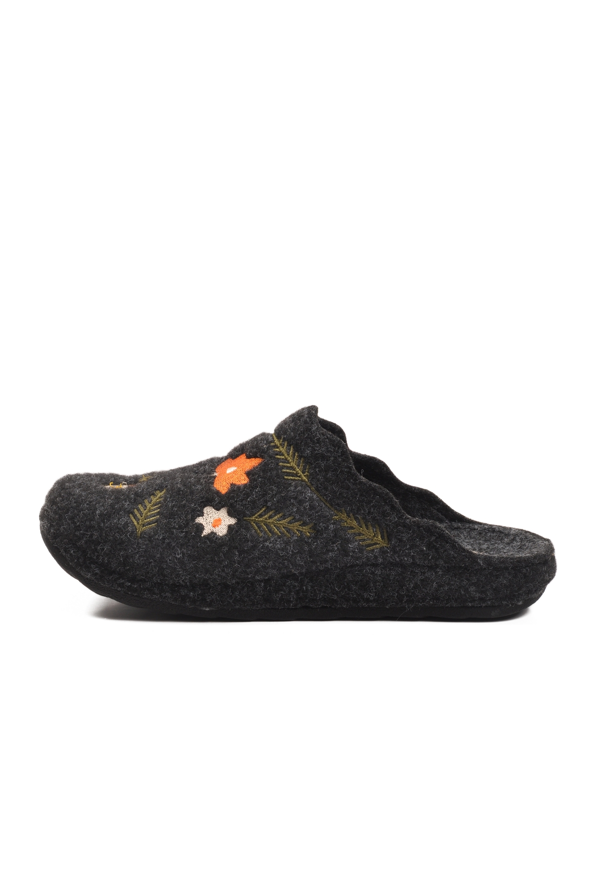 Siyah Keçe Anatomik Kadın Ev Terliği K-9561 Z - Görsel 5