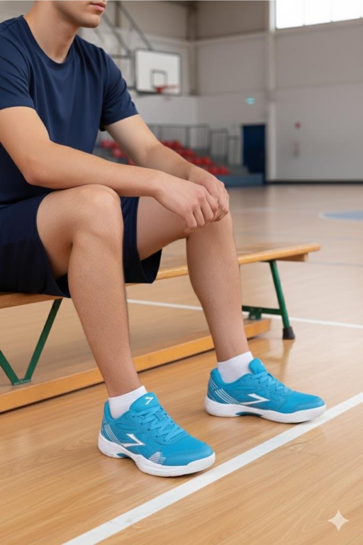 Efes Saks Kauçuk Taban Voleybol ayakkabısı Salon Ayakkabısı Kadın Erkek Ayakkabı - Görsel 3