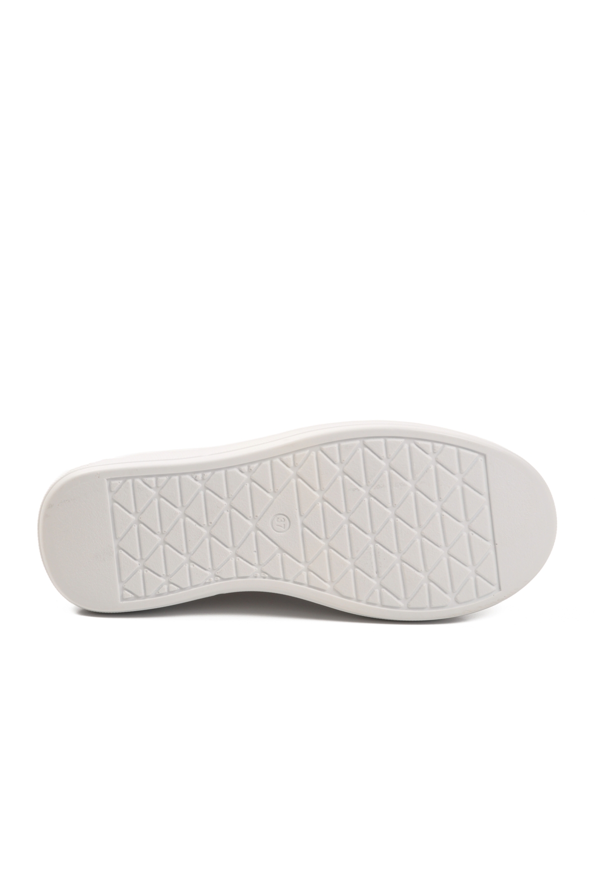 Beyaz Kalın Taban Bağcıklı Kadın Spor Ayakkabı Termo DV-03 Z - Görsel 6