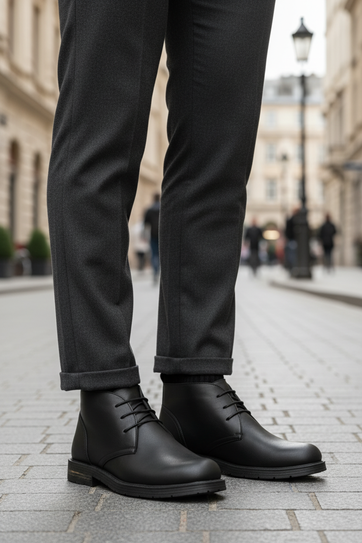 22946 4PR Siyah Erkek Klasik Bot - Görsel 3