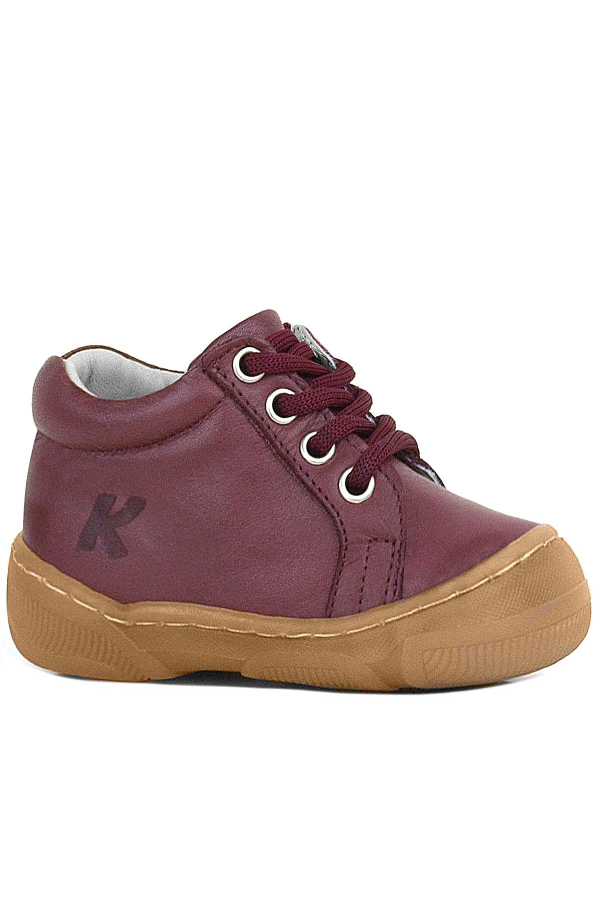 Anatomik Yumuşak Hakiki Deri Fermuarlı Bordo Bebek Bot Ayakkabı - Görsel 2