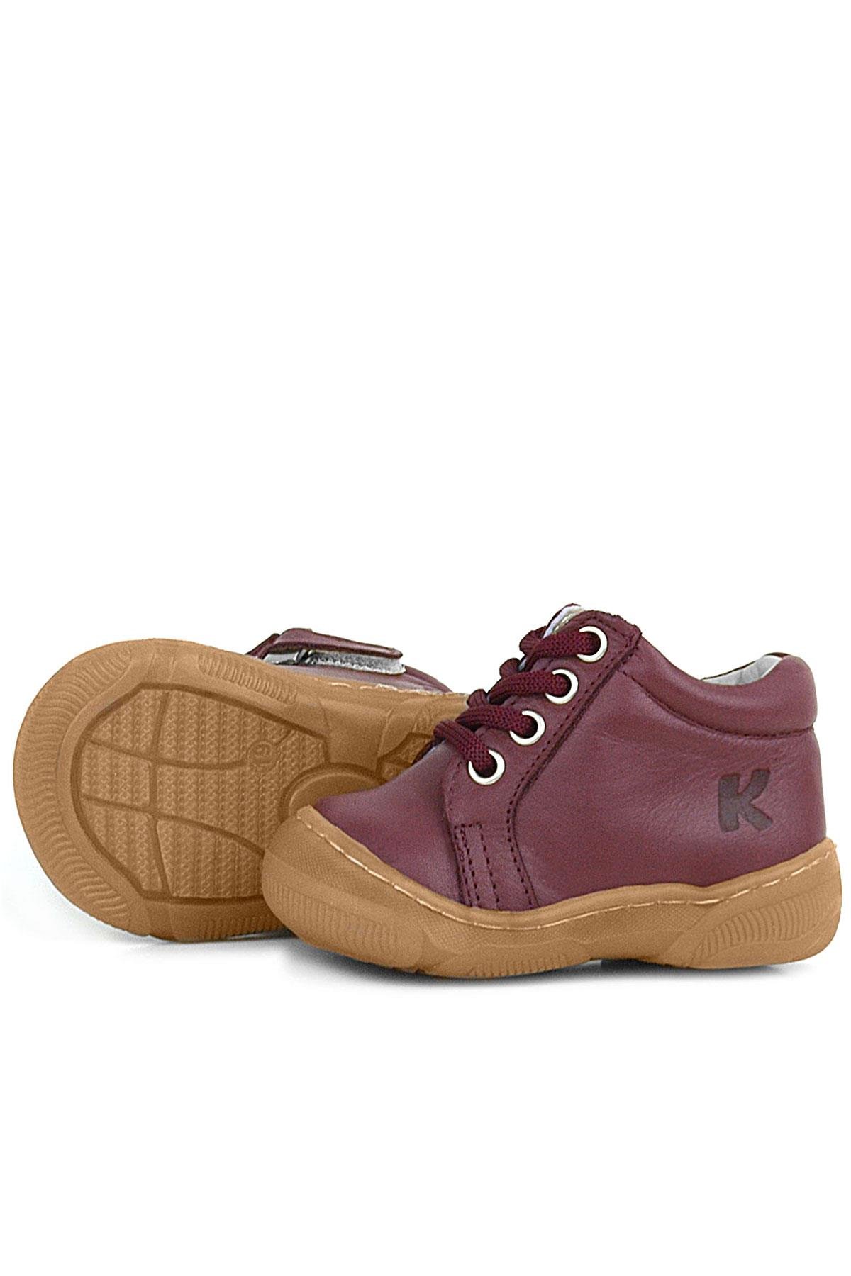 Anatomik Yumuşak Hakiki Deri Fermuarlı Bordo Bebek Bot Ayakkabı - Görsel 7