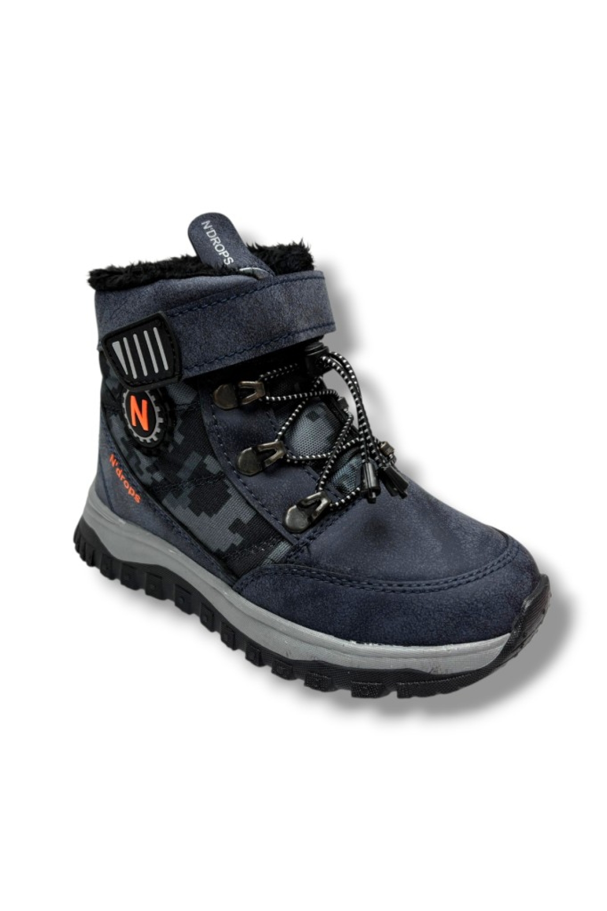 015-26 Deri Kürklü Kamuflaj Paraşüt Kumaş Çocuk Bot Laci Oranj 31-35 - Görsel 2