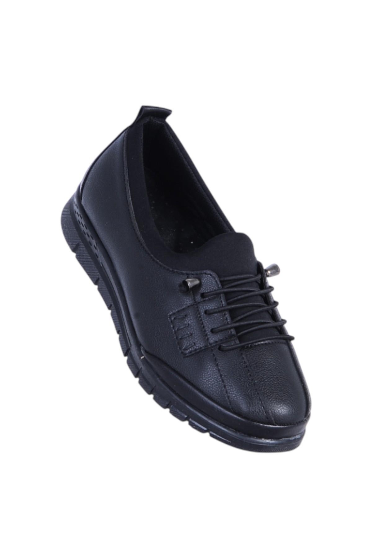 Selena 01 Siyah Kadın Düz Babet Ayakkabı - Görsel 3