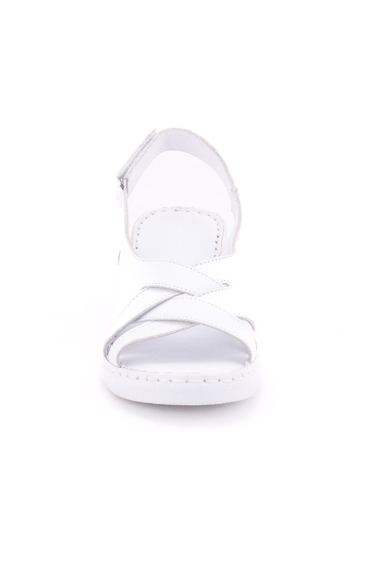 D24Ys-1385 Kadın Deri Sandalet - Görsel 4