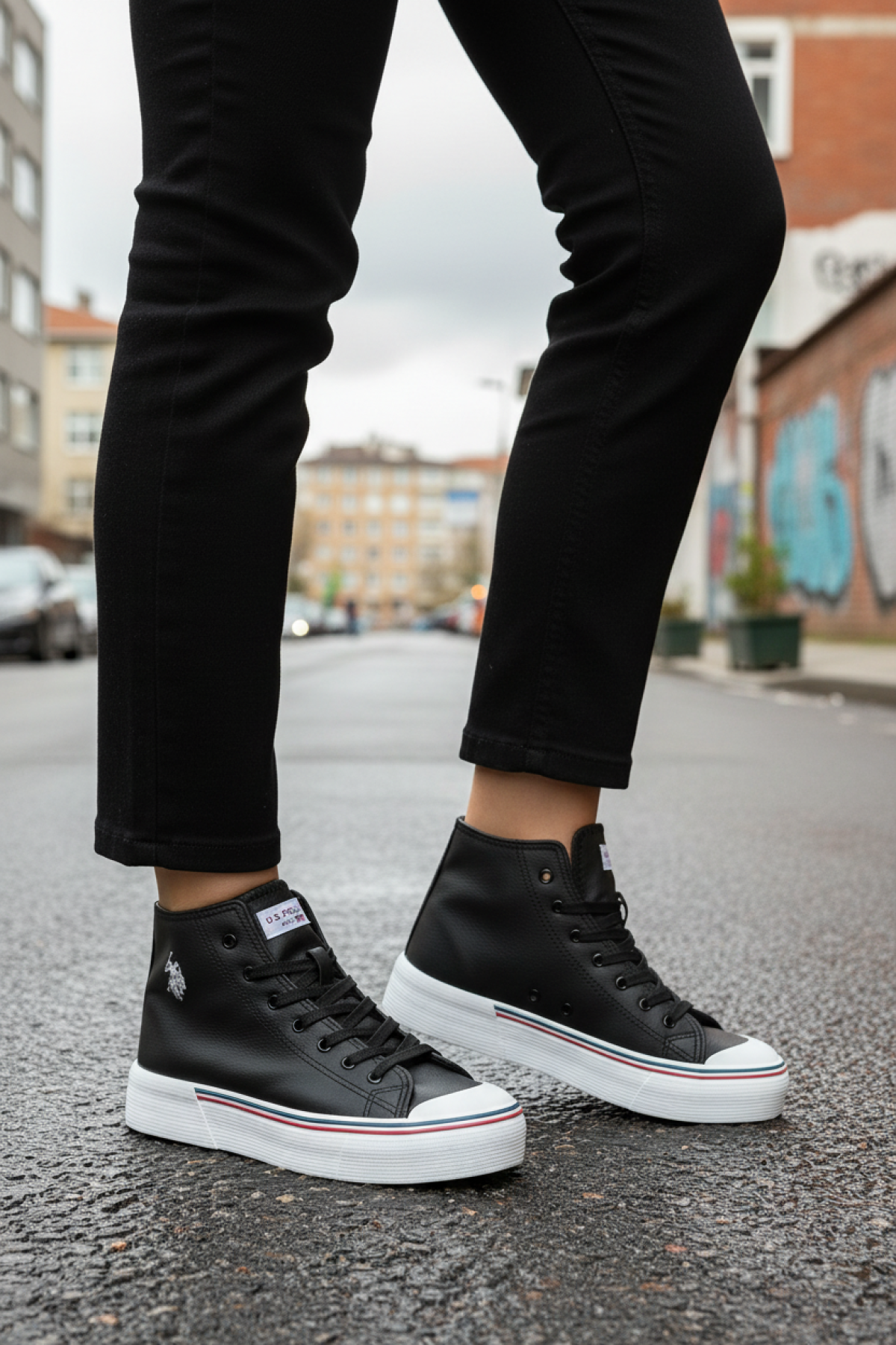 PENELOPE HIGH P WT 5PR Siyah Kadın High Sneaker - Görsel 3