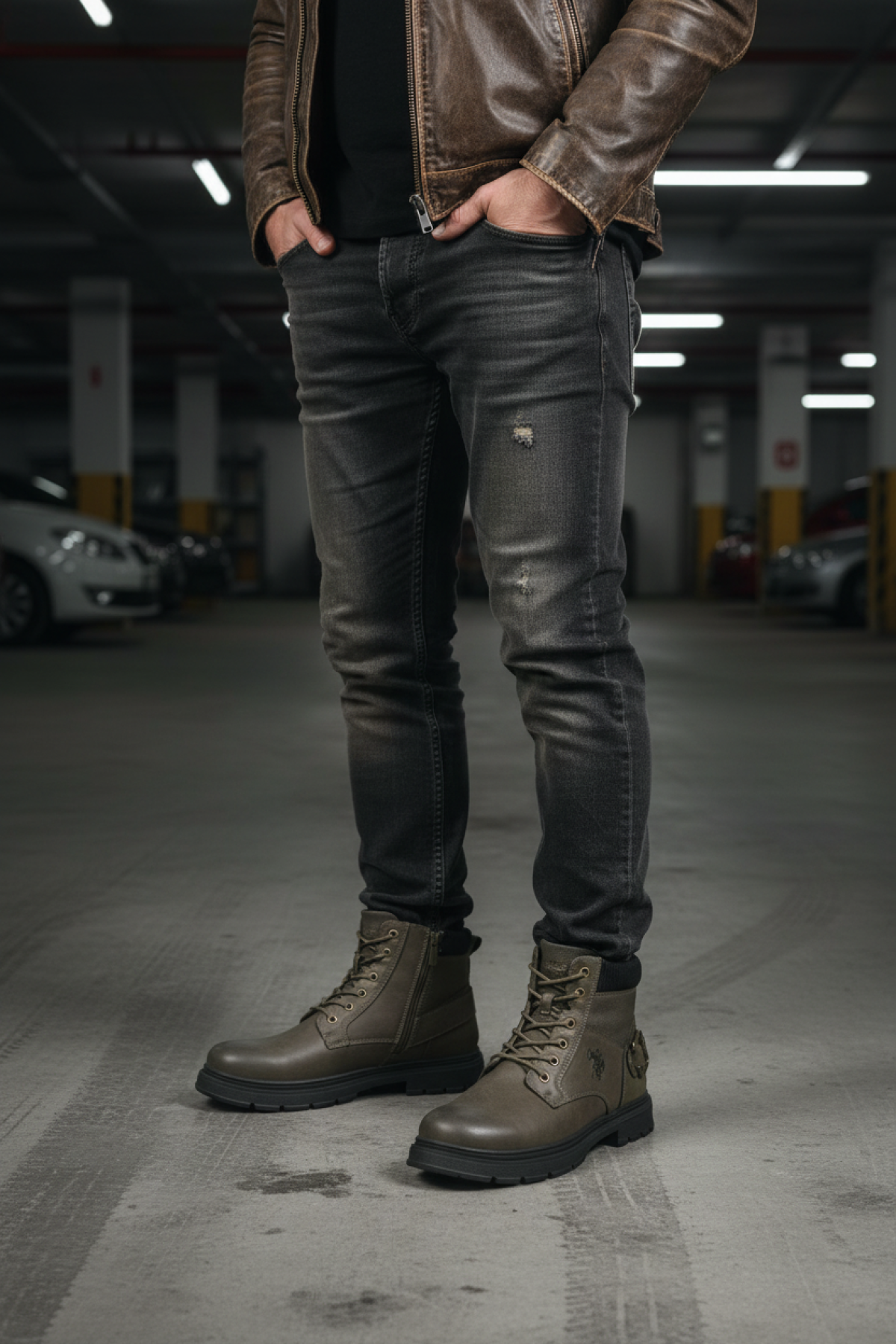 U.S. Polo Assn. WOXIC 5PR Haki Erkek Worker Bot - Görsel 3