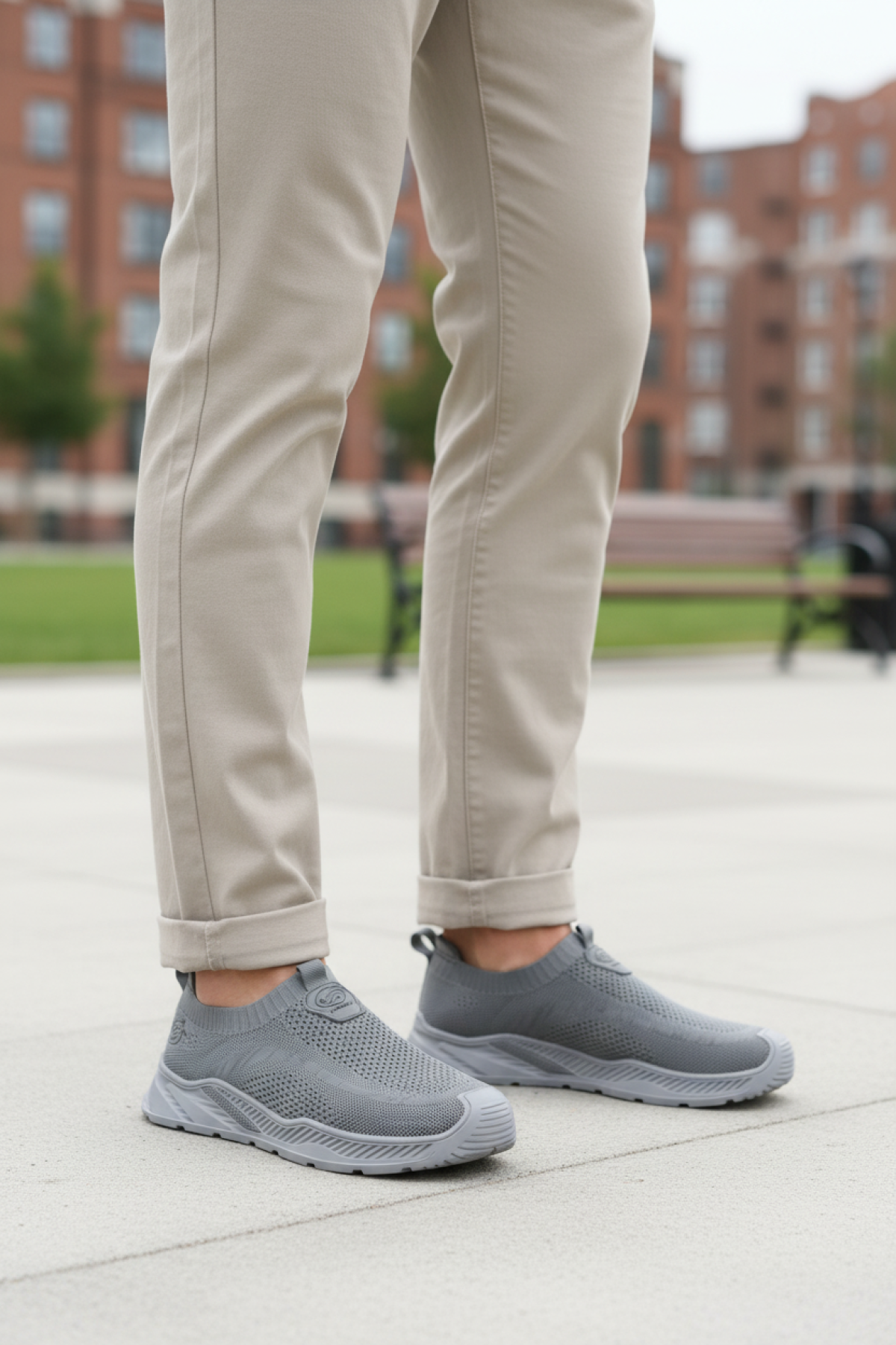 238607 5FX GRI Erkek Slip On - Görsel 3