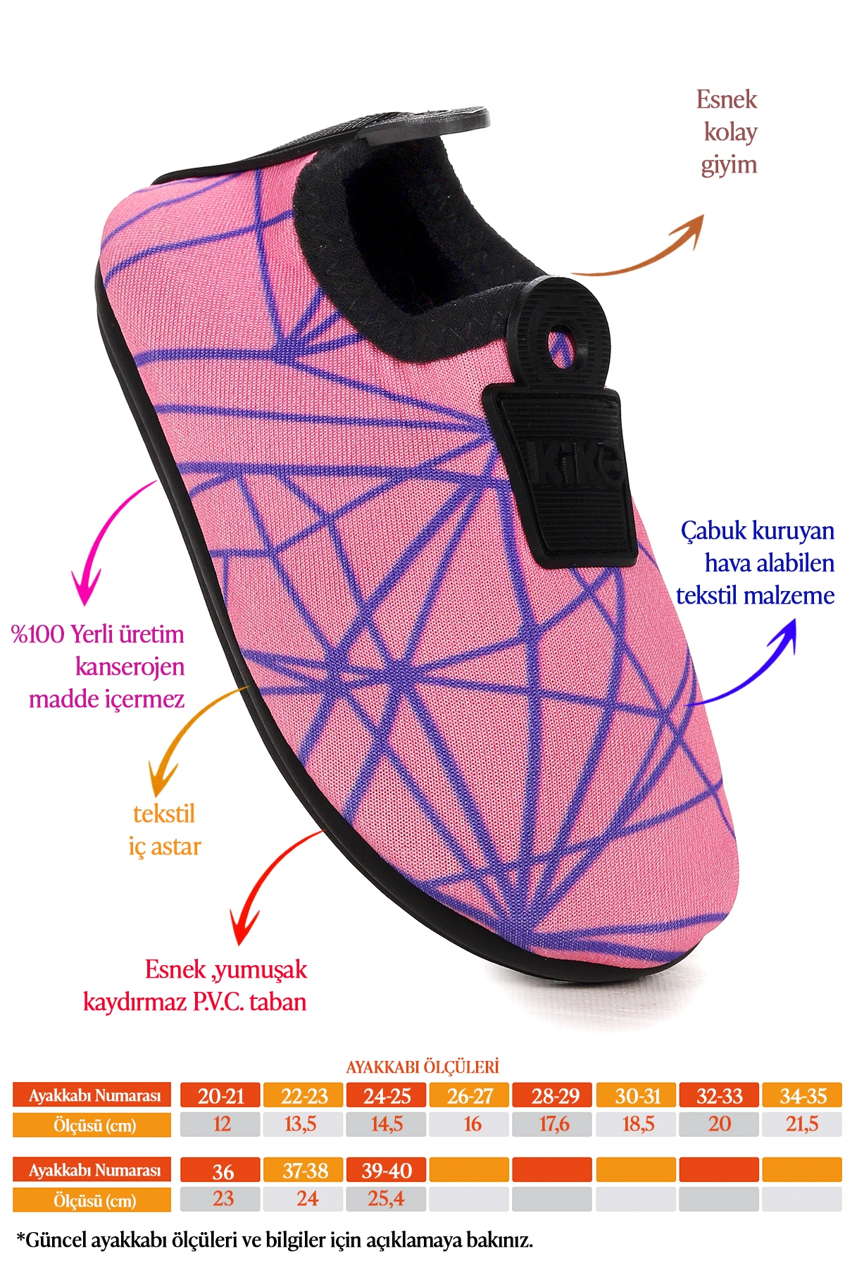 Prizma Havuz Plaj Kız Çocuk Deniz Ayakkabısı Pembe - Lila - Görsel 3