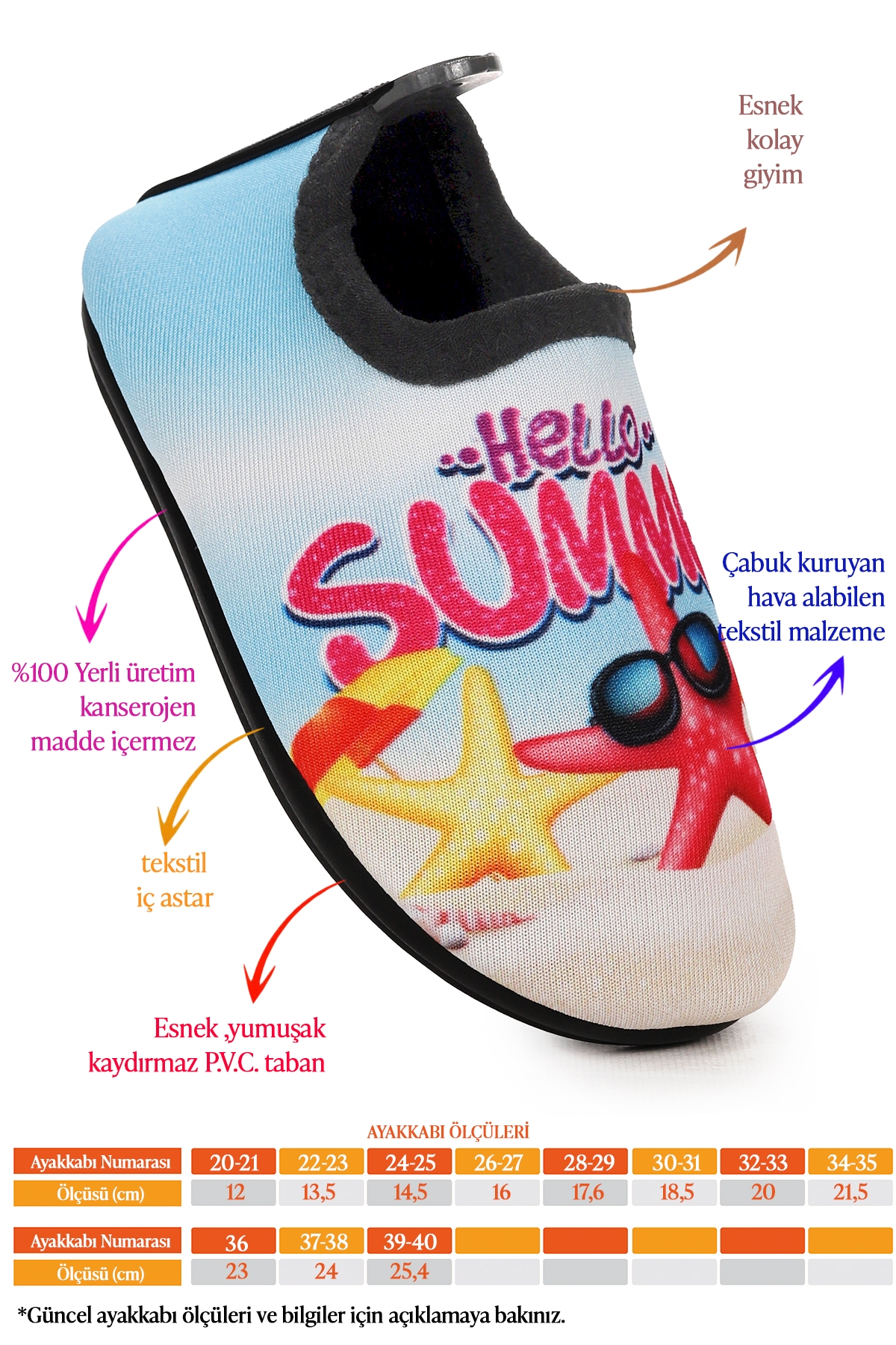 Summer Havuz Plaj Kız Çocuk Deniz Ayakkabısı 7531 Mavi - Görsel 3