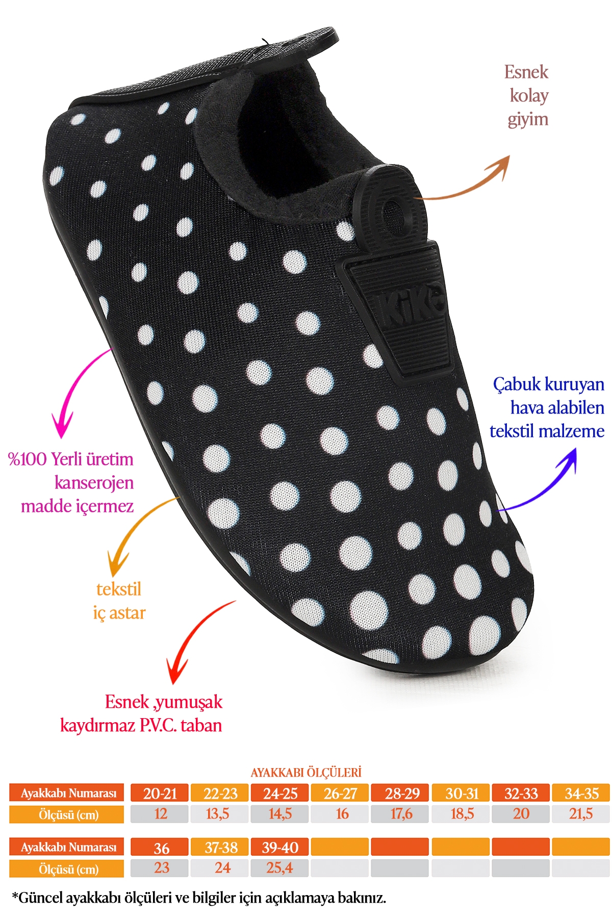 Point Havuz Plaj Erkek Çocuk Deniz Ayakkabısı Siyah - Beyaz - Görsel 3