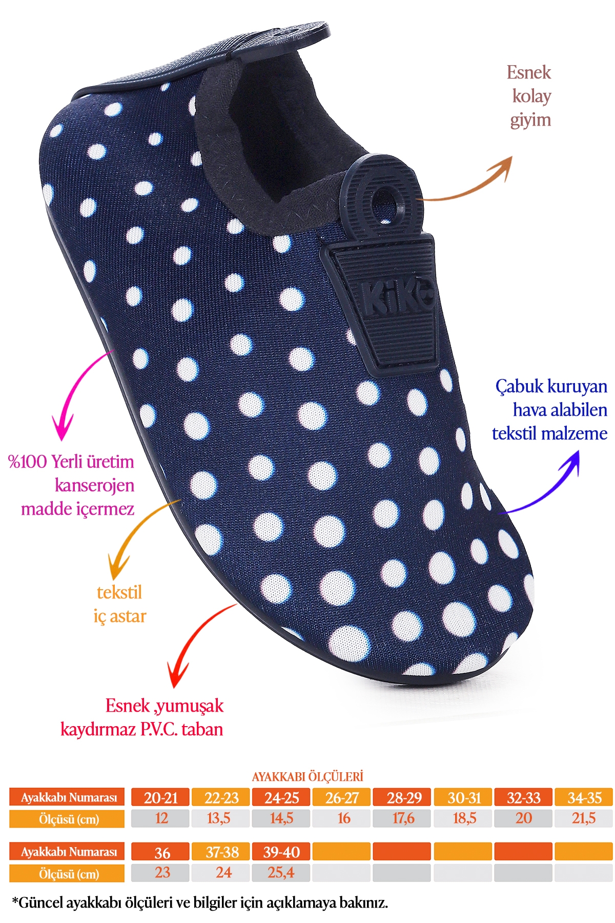 Point Havuz Plaj Erkek Çocuk Deniz Ayakkabısı Lacivert - Beyaz - Görsel 3