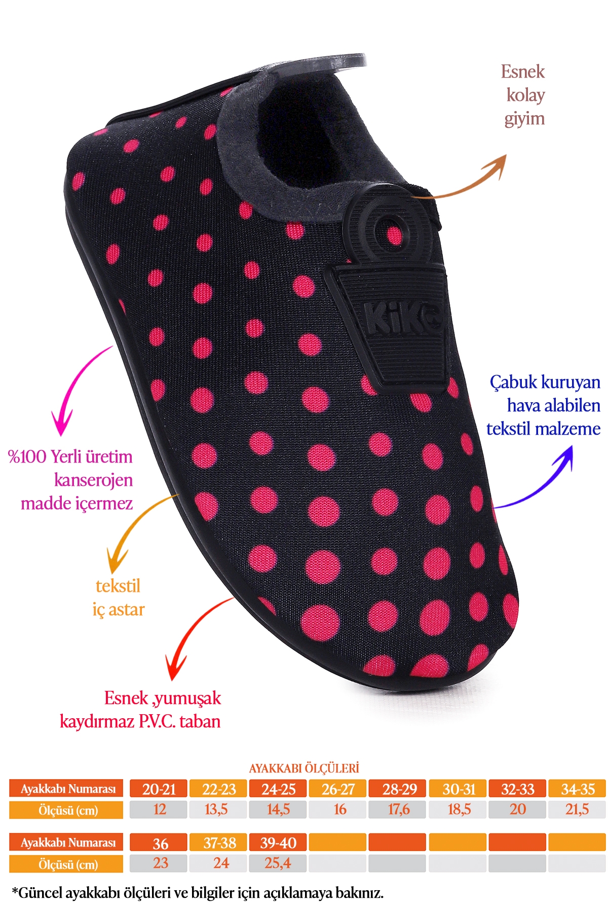 Point Havuz Plaj Kız Çocuk Deniz Ayakkabısı Siyah - Fuşya - Görsel 3