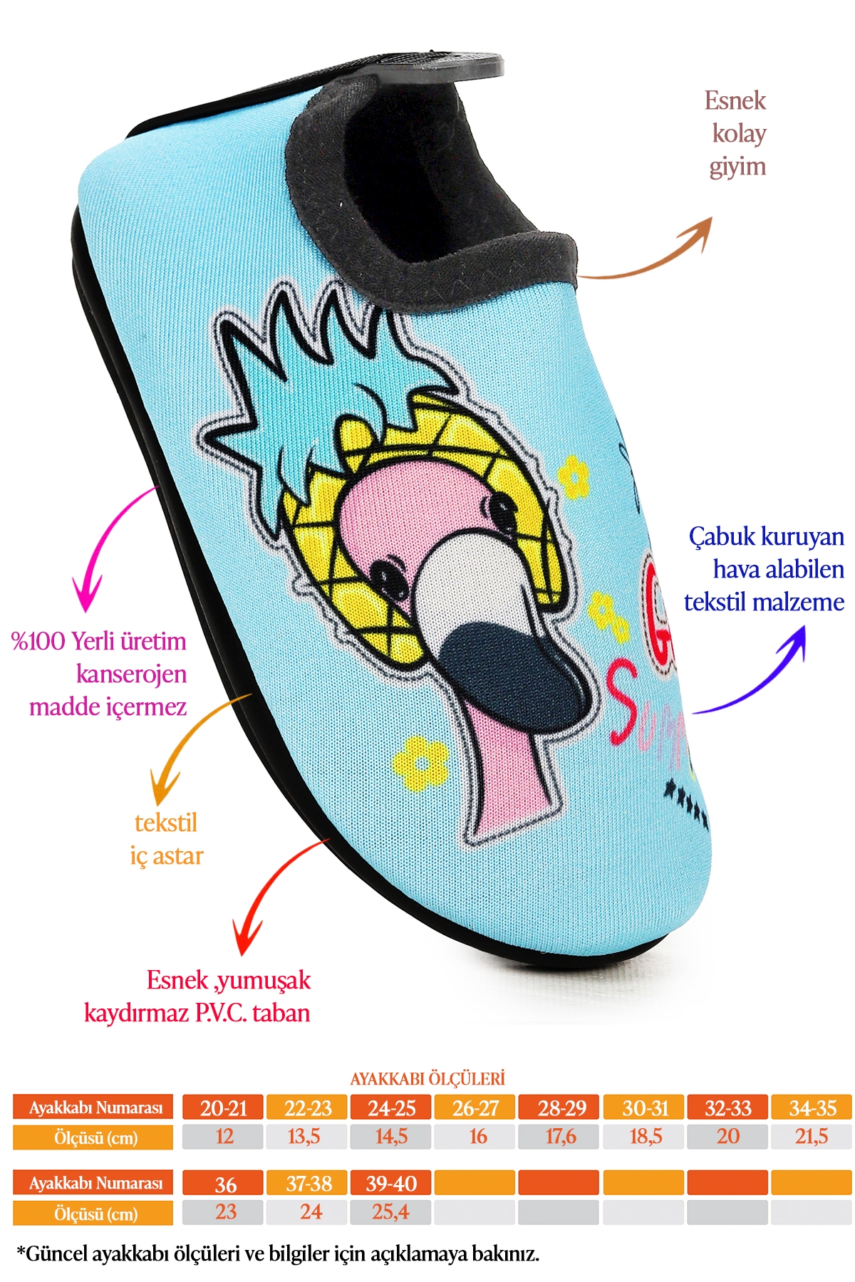 Bird Havuz Plaj Kız Çocuk Deniz Ayakkabısı 8535 Mavi - Görsel 3